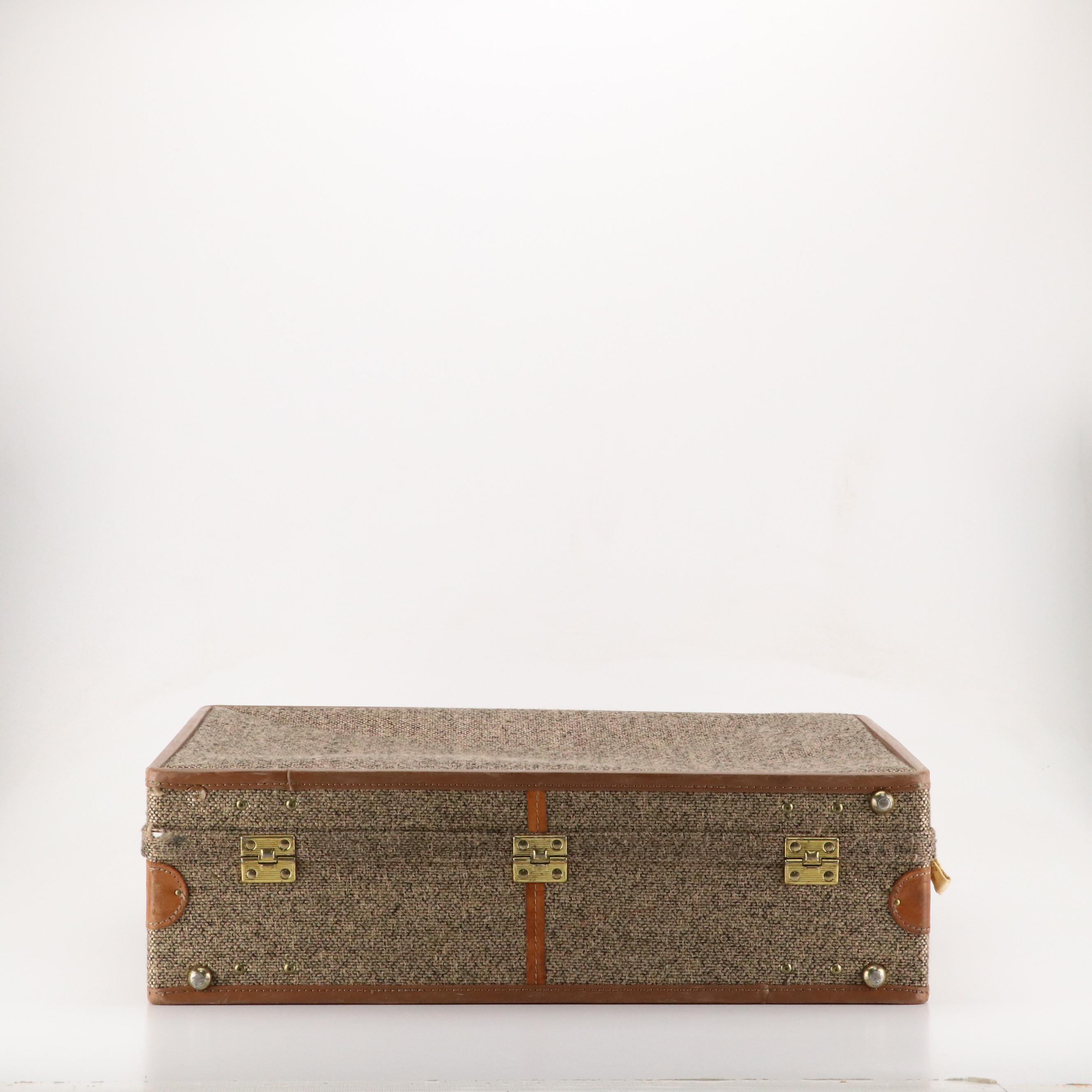 Hartmann Vintage Structured Travel Case in Leather-Trimmed Tweed