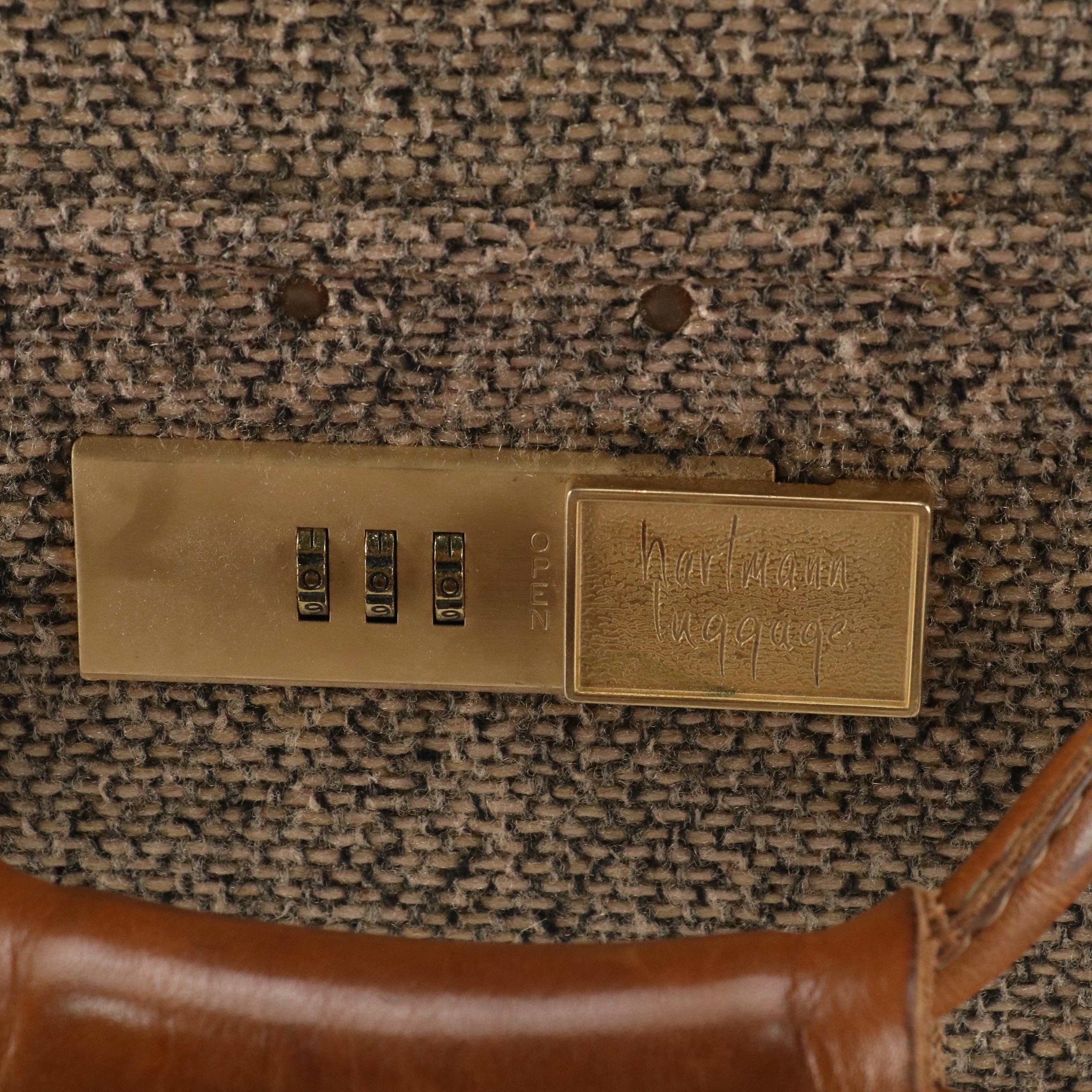 Hartmann Vintage Structured Travel Case in Leather-Trimmed Tweed