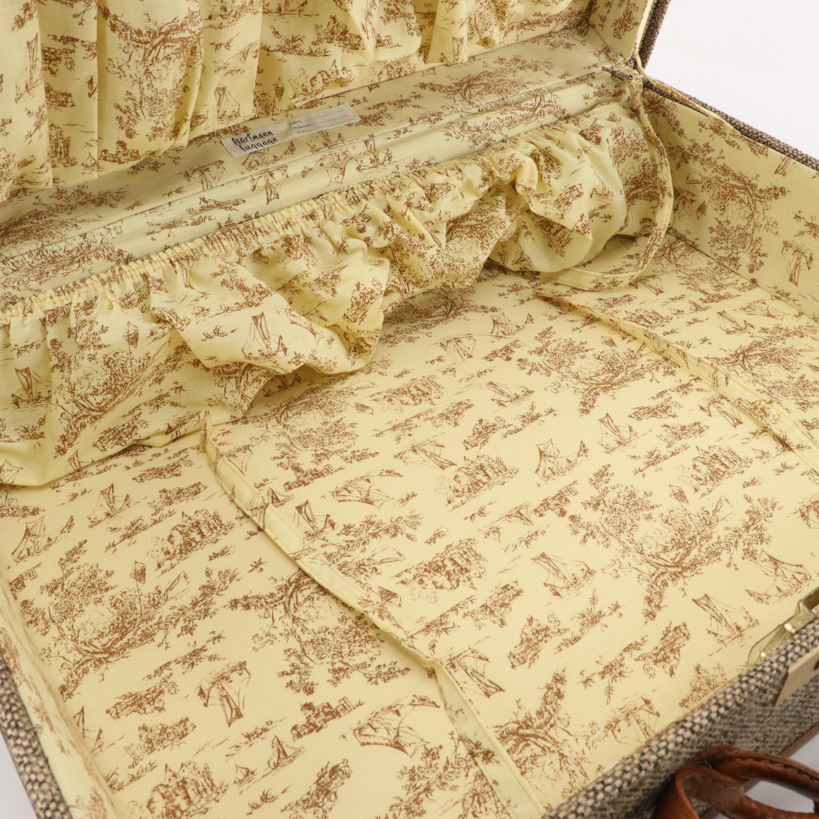 Hartmann Vintage Structured Travel Case in Leather-Trimmed Tweed