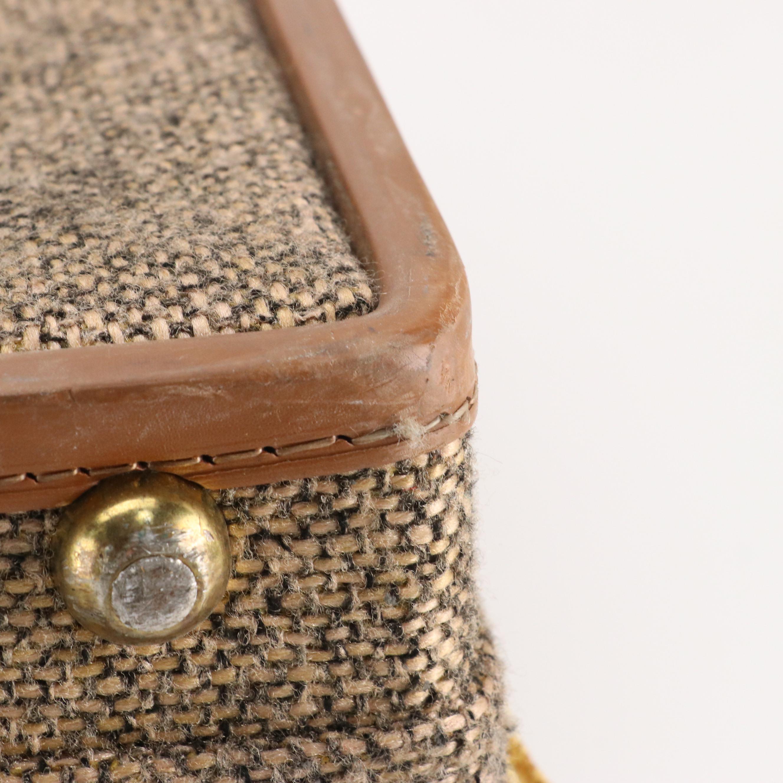Hartmann Vintage Structured Travel Case in Leather-Trimmed Tweed