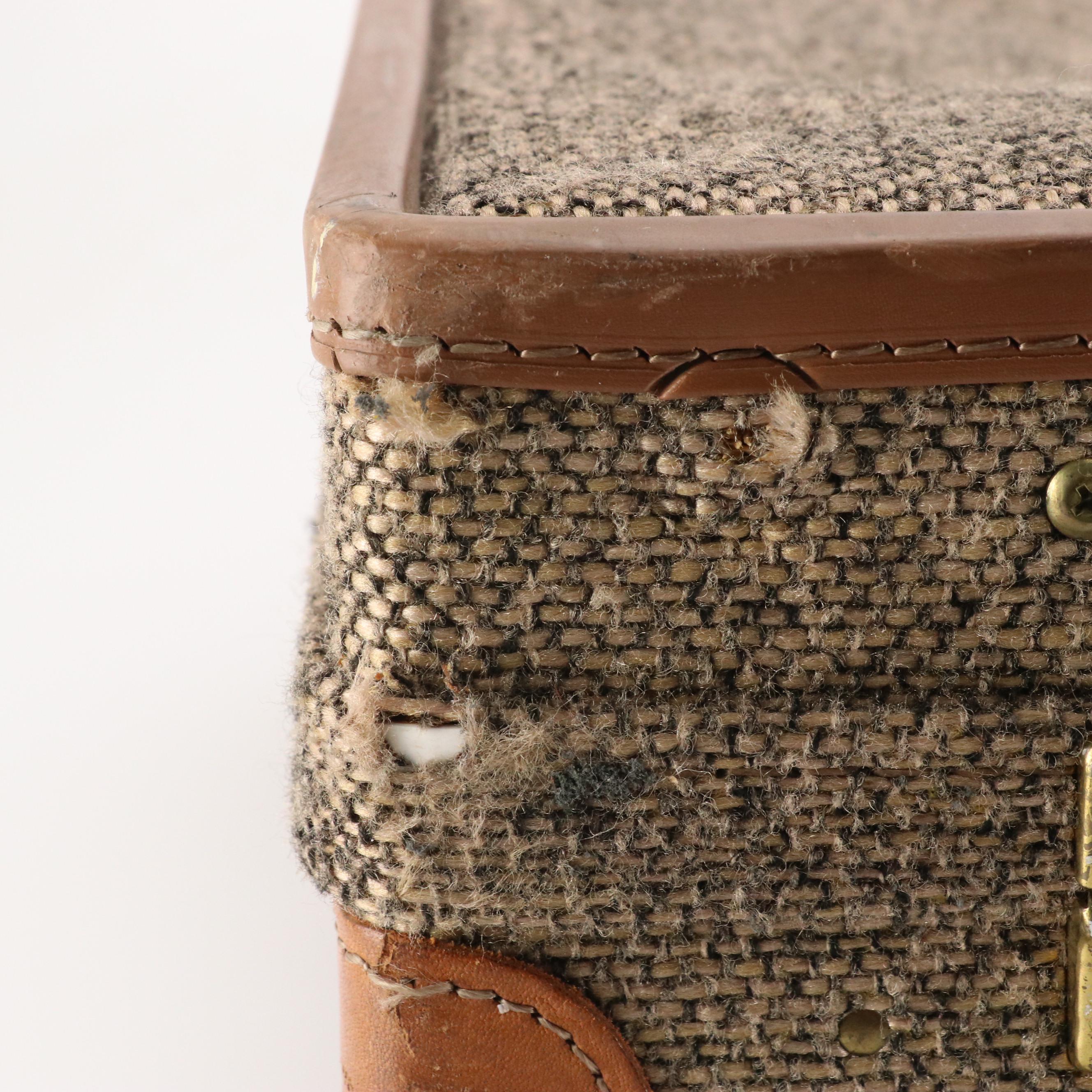 Hartmann Vintage Structured Travel Case in Leather-Trimmed Tweed