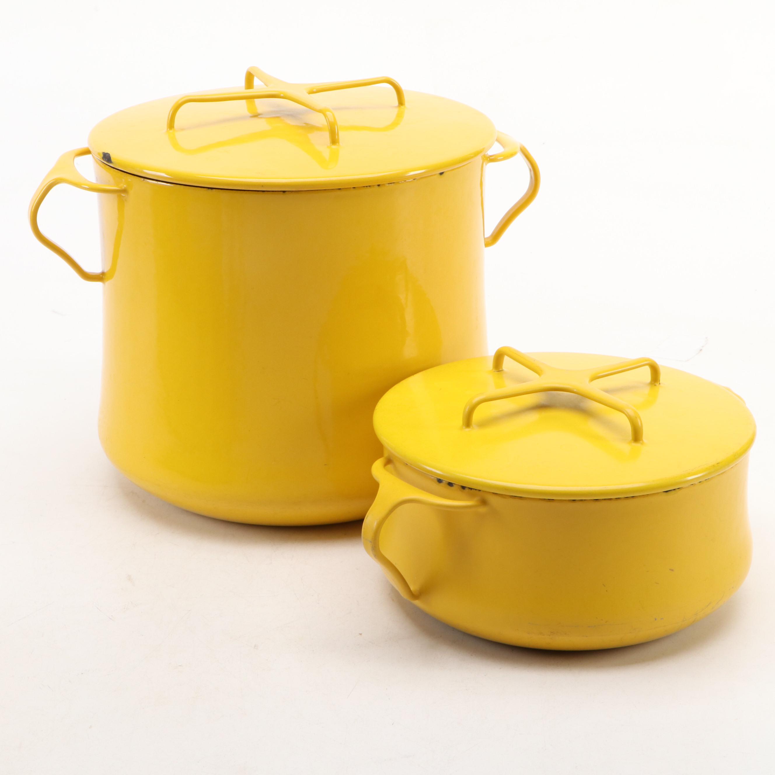 Dansk Købenstyle "Goldenrod" Yellow Enamelled Metal Cookware