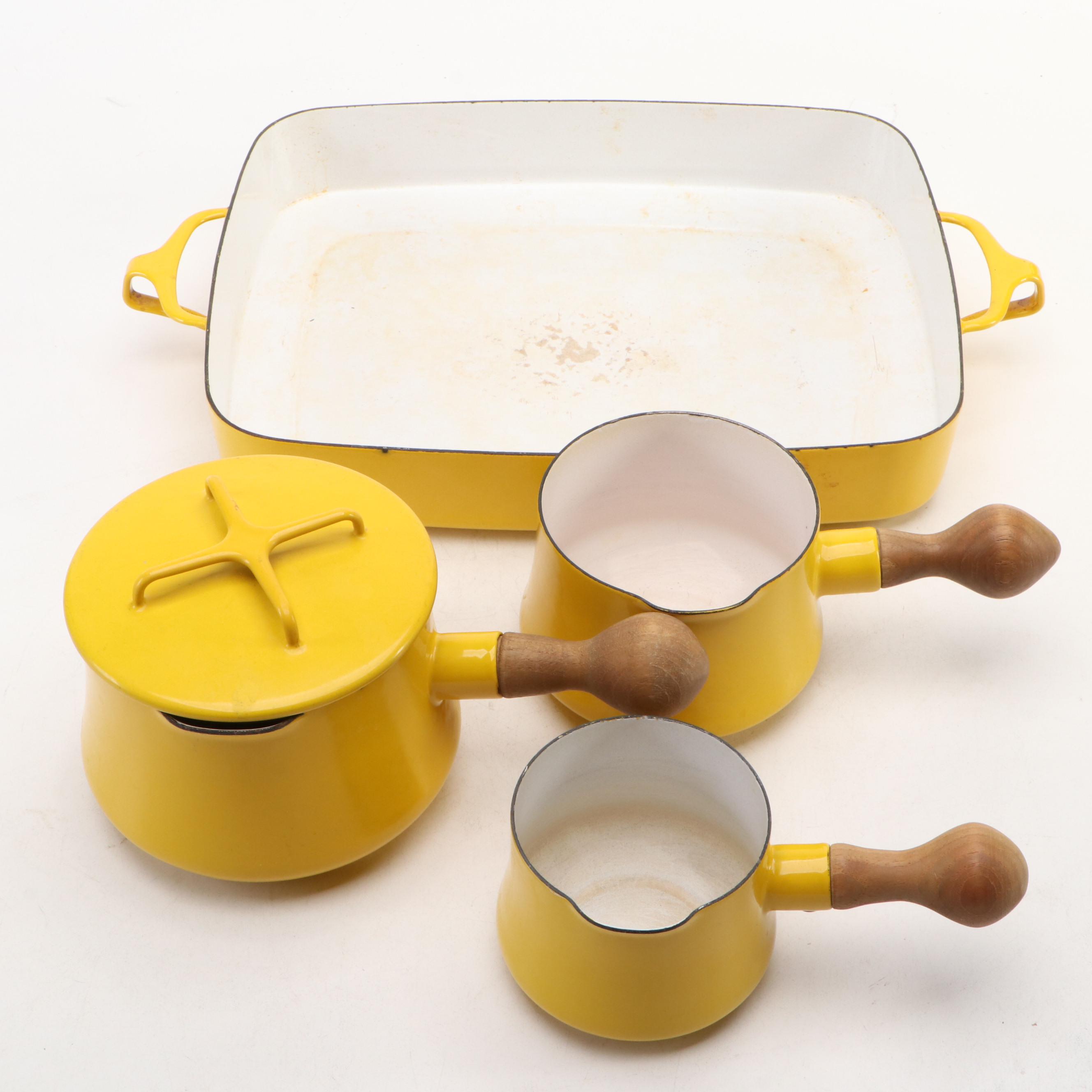 Dansk Købenstyle "Goldenrod" Yellow Enamelled Metal Cookware