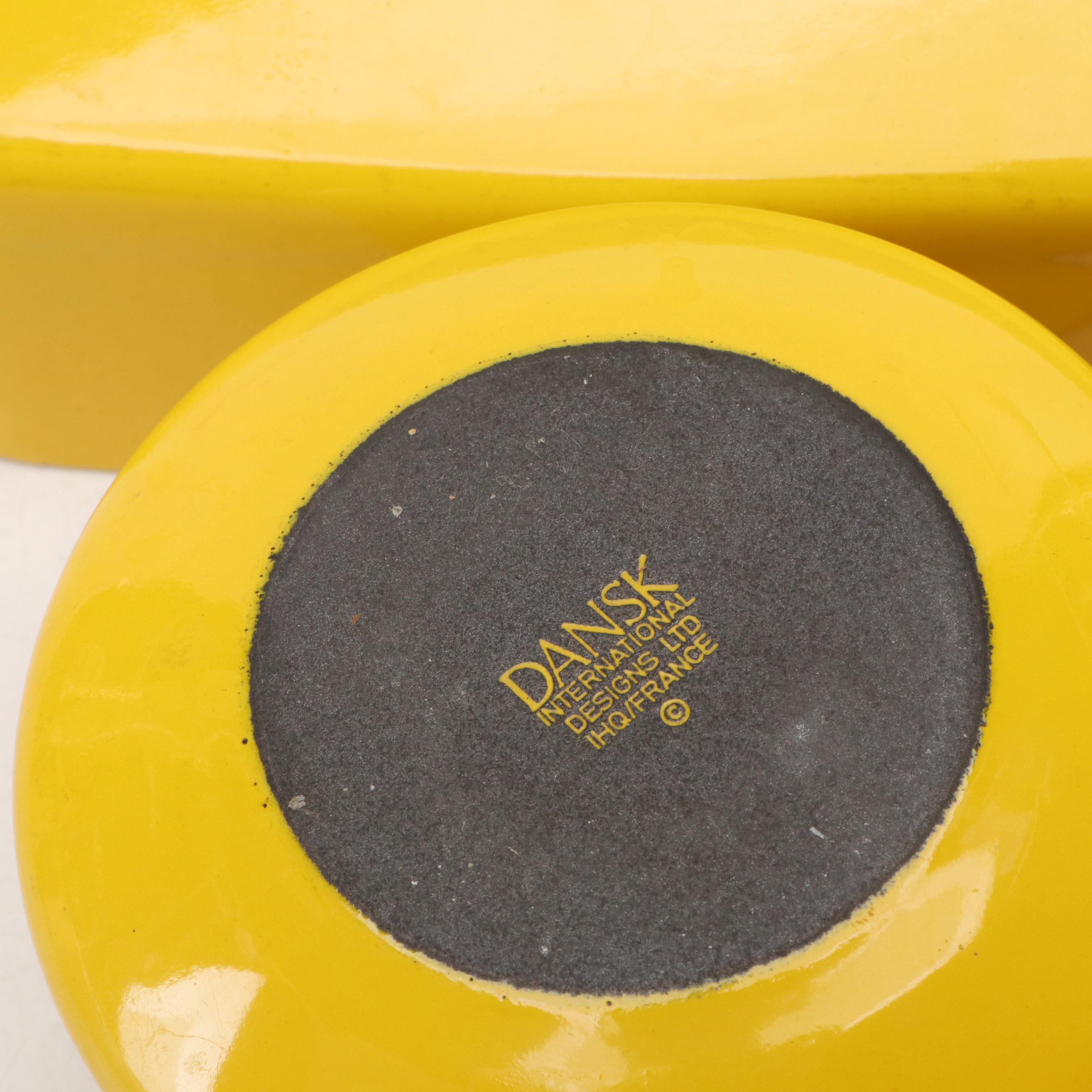 Dansk Købenstyle "Goldenrod" Yellow Enamelled Metal Cookware