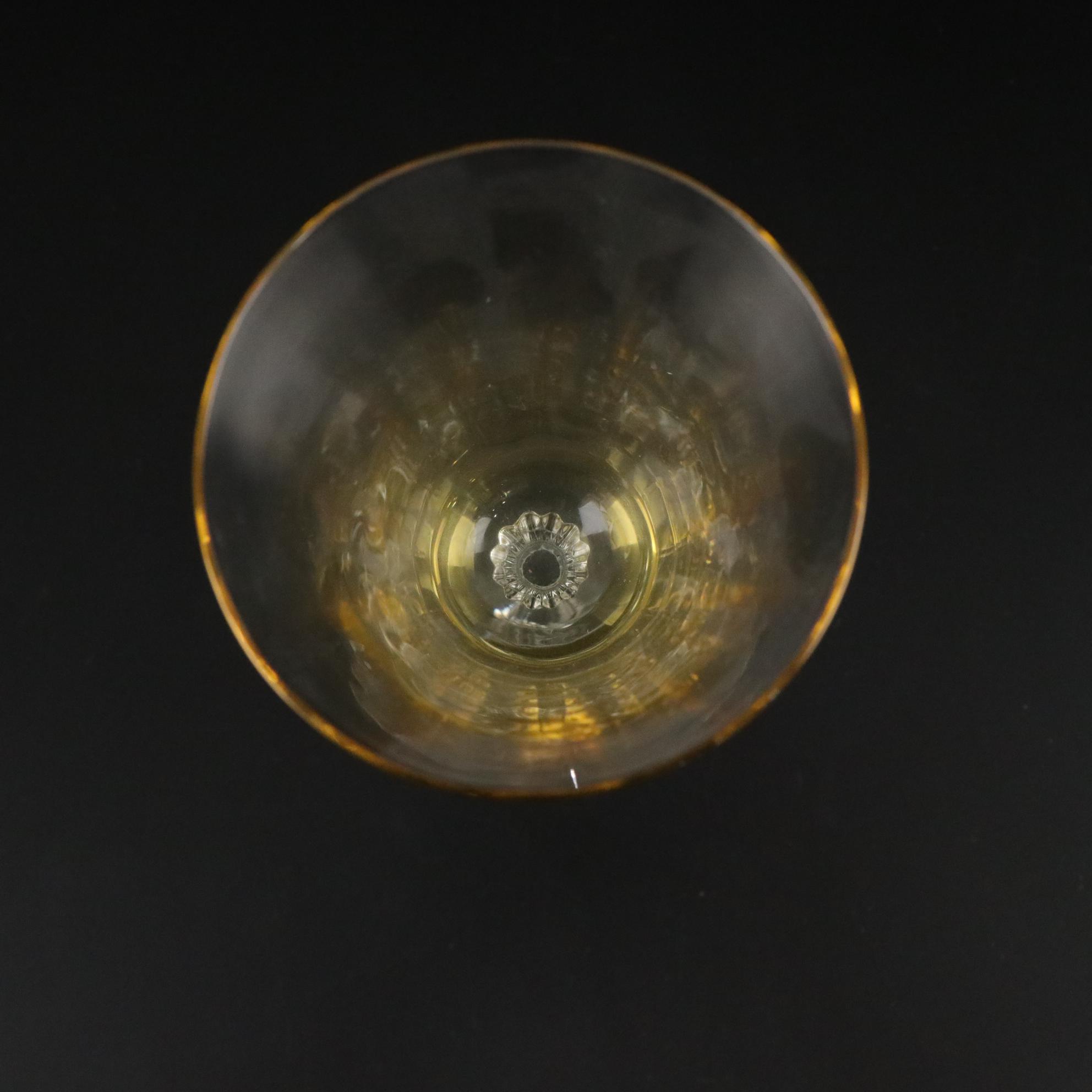 Fostoria Glass Stemware with Topaz Bowls