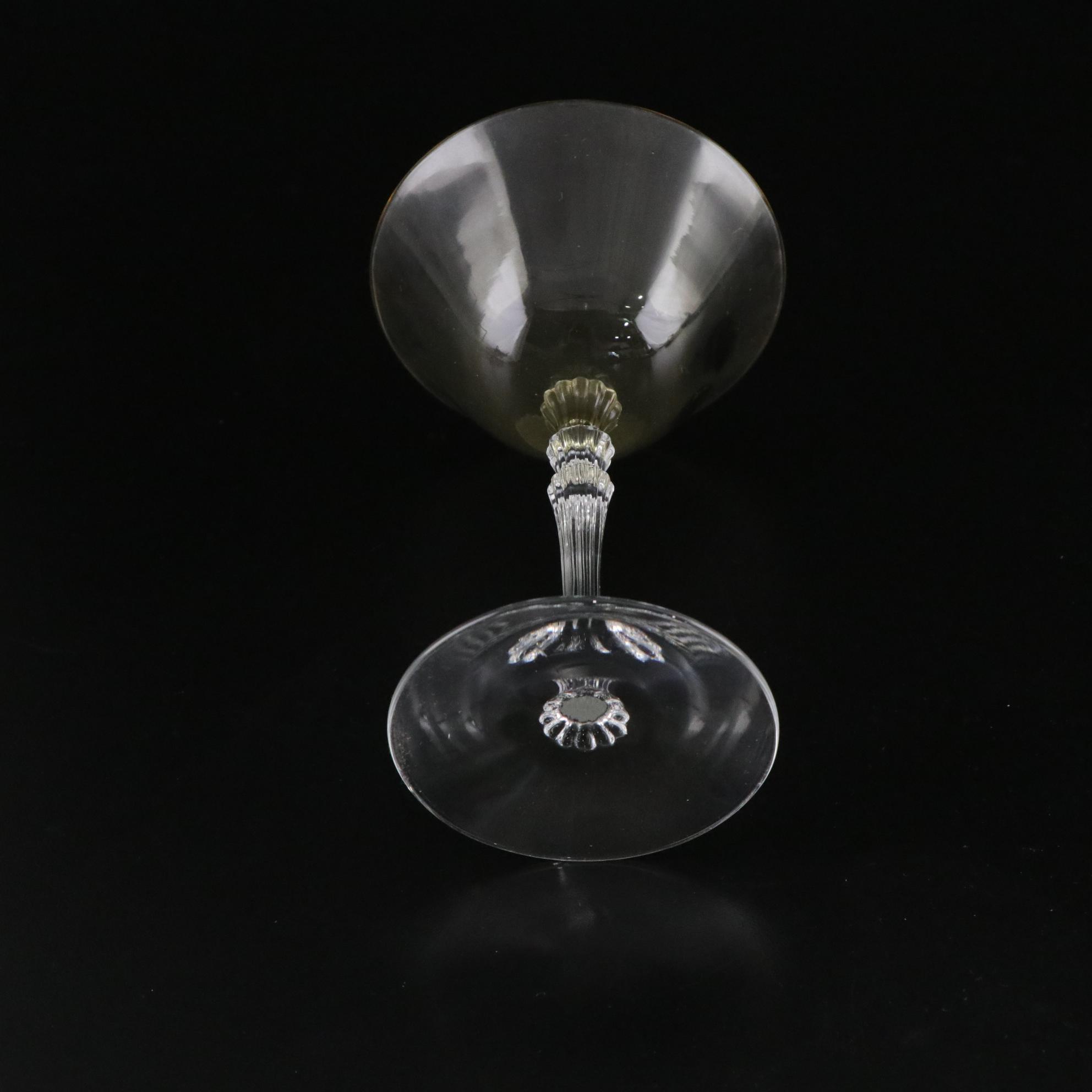 Fostoria Glass Stemware with Topaz Bowls