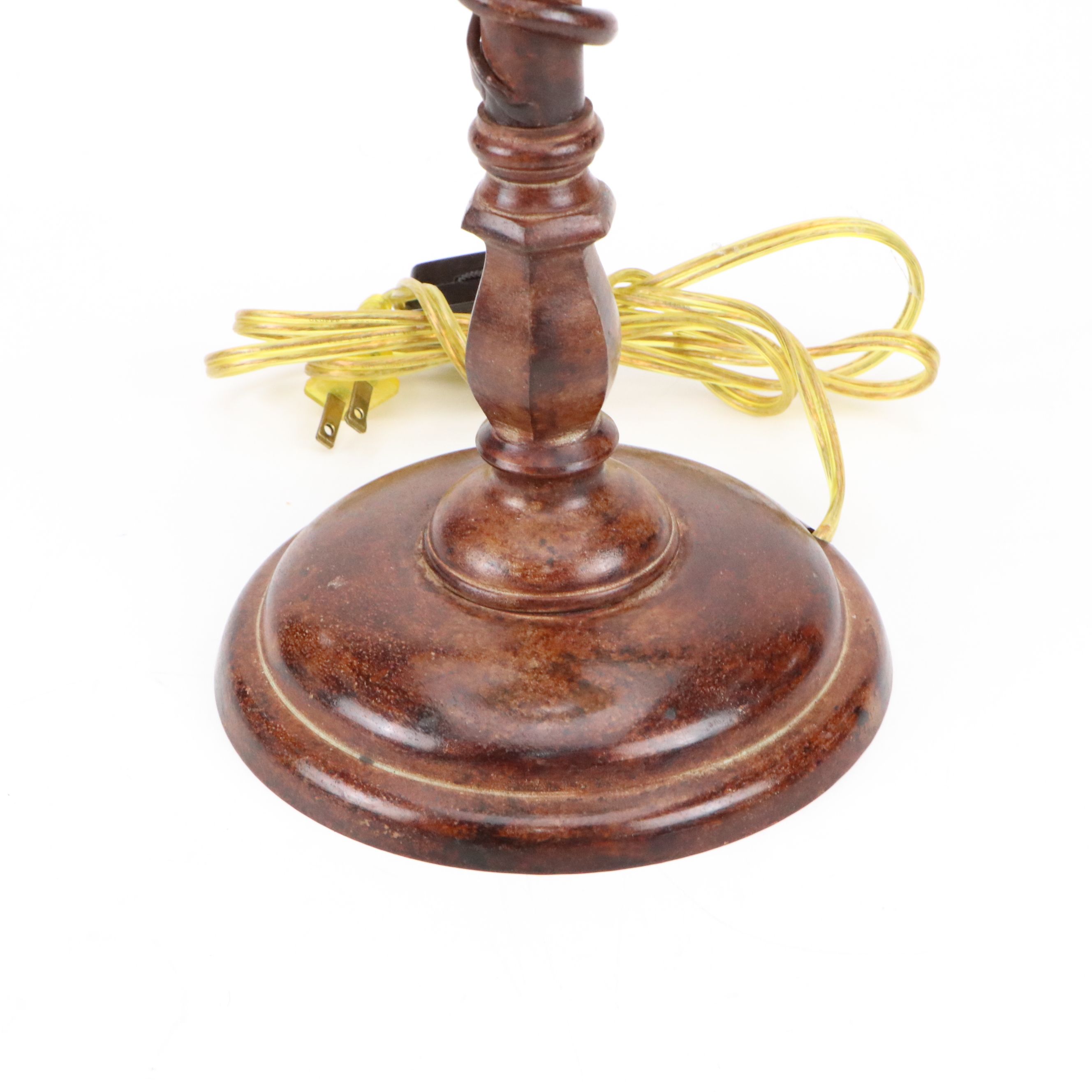 Barley Twist Candlestick Metal Table Lamp