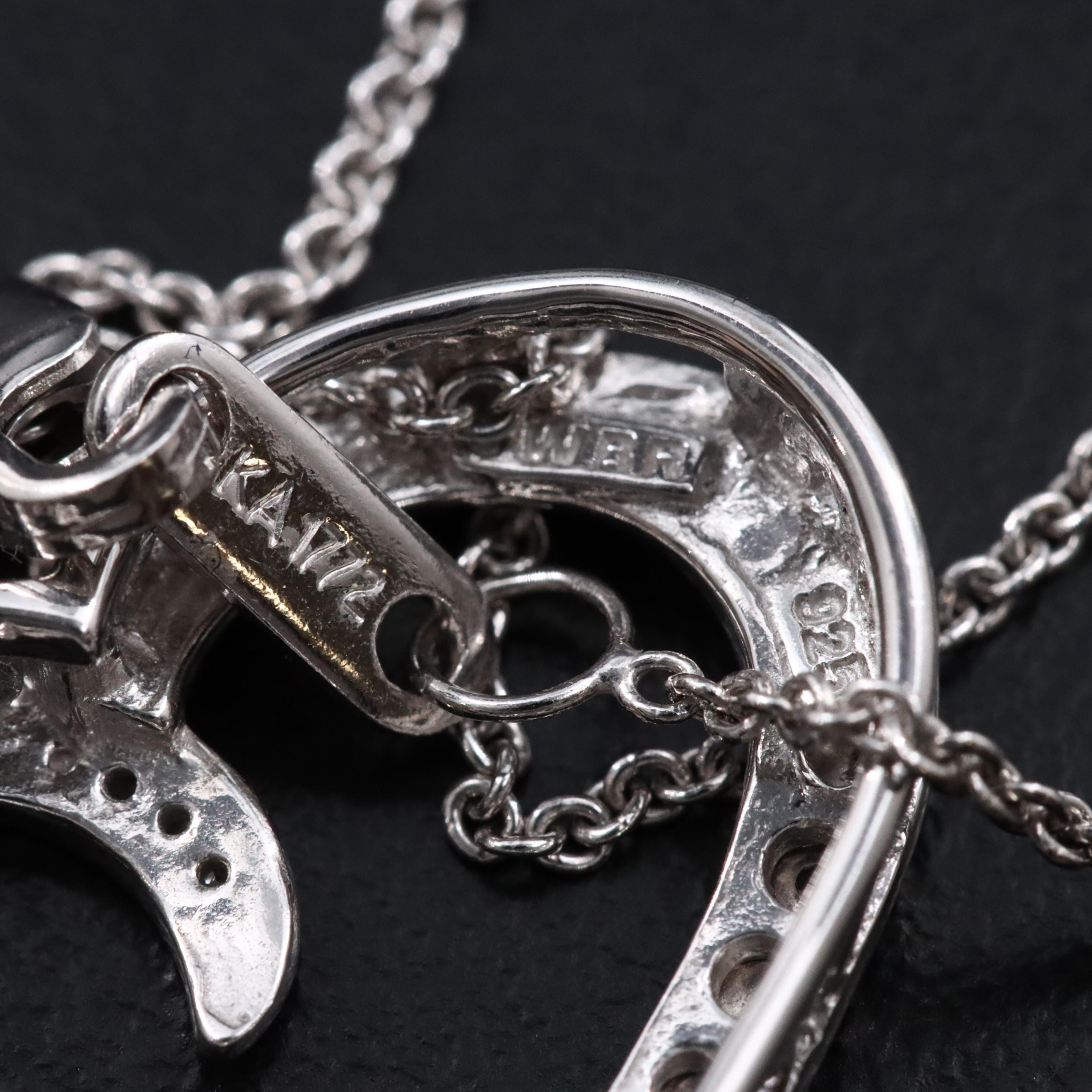 Sterling Diamond Heart Pendant Necklace