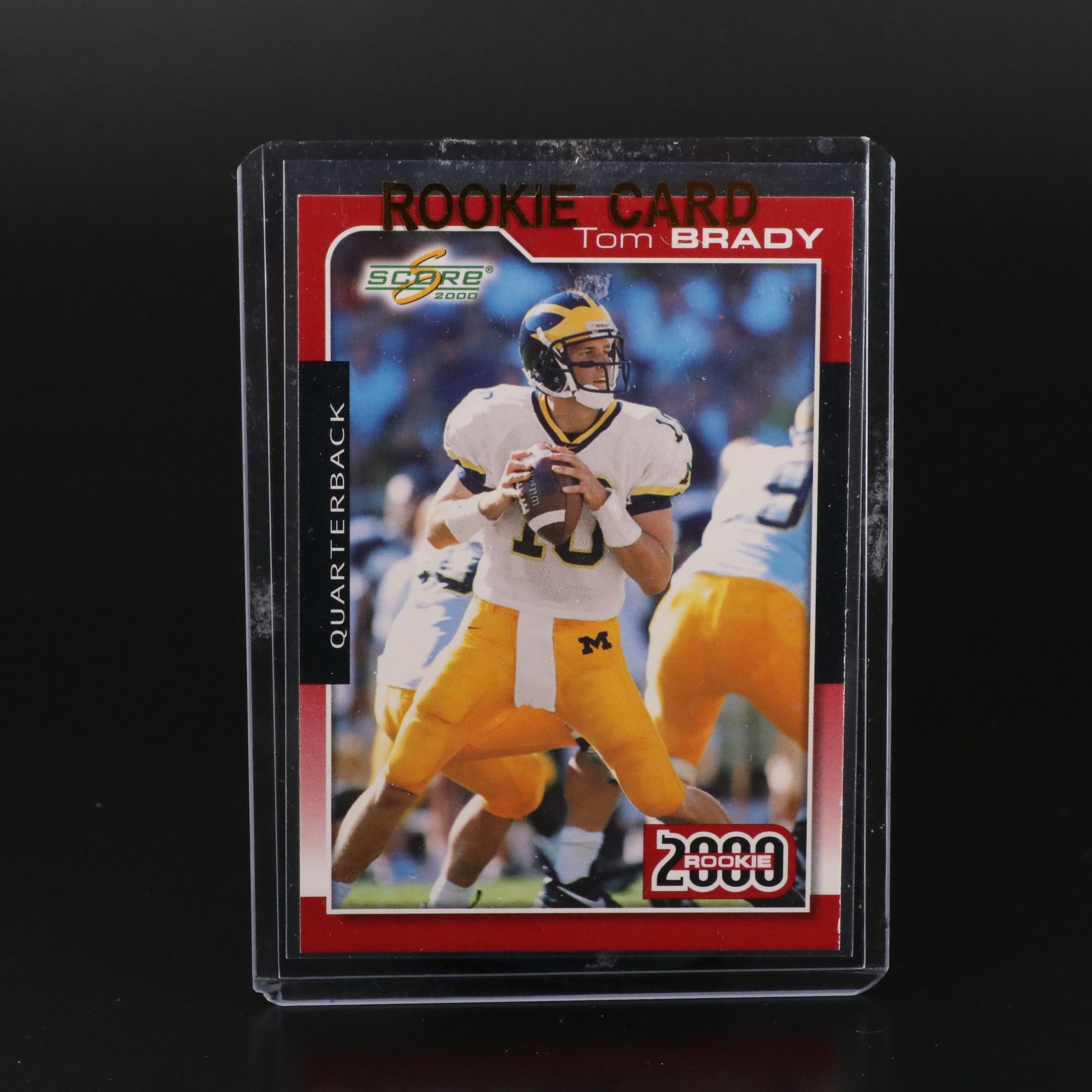 2000 Score Tom Brady Rookie with PSA and SGC Graded Football Cards