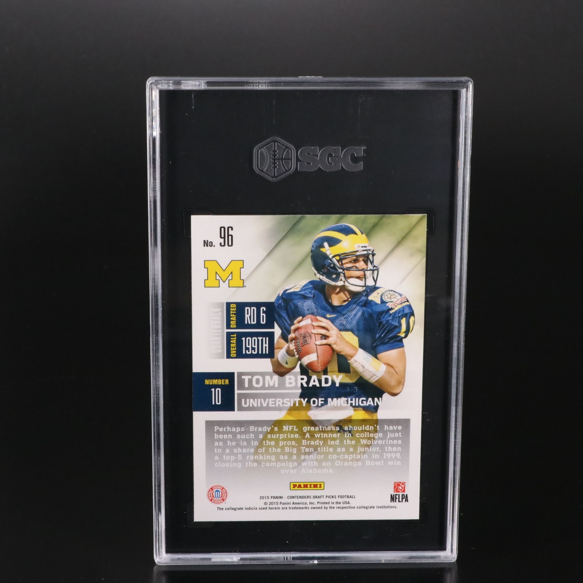 2000 Score Tom Brady Rookie with PSA and SGC Graded Football Cards