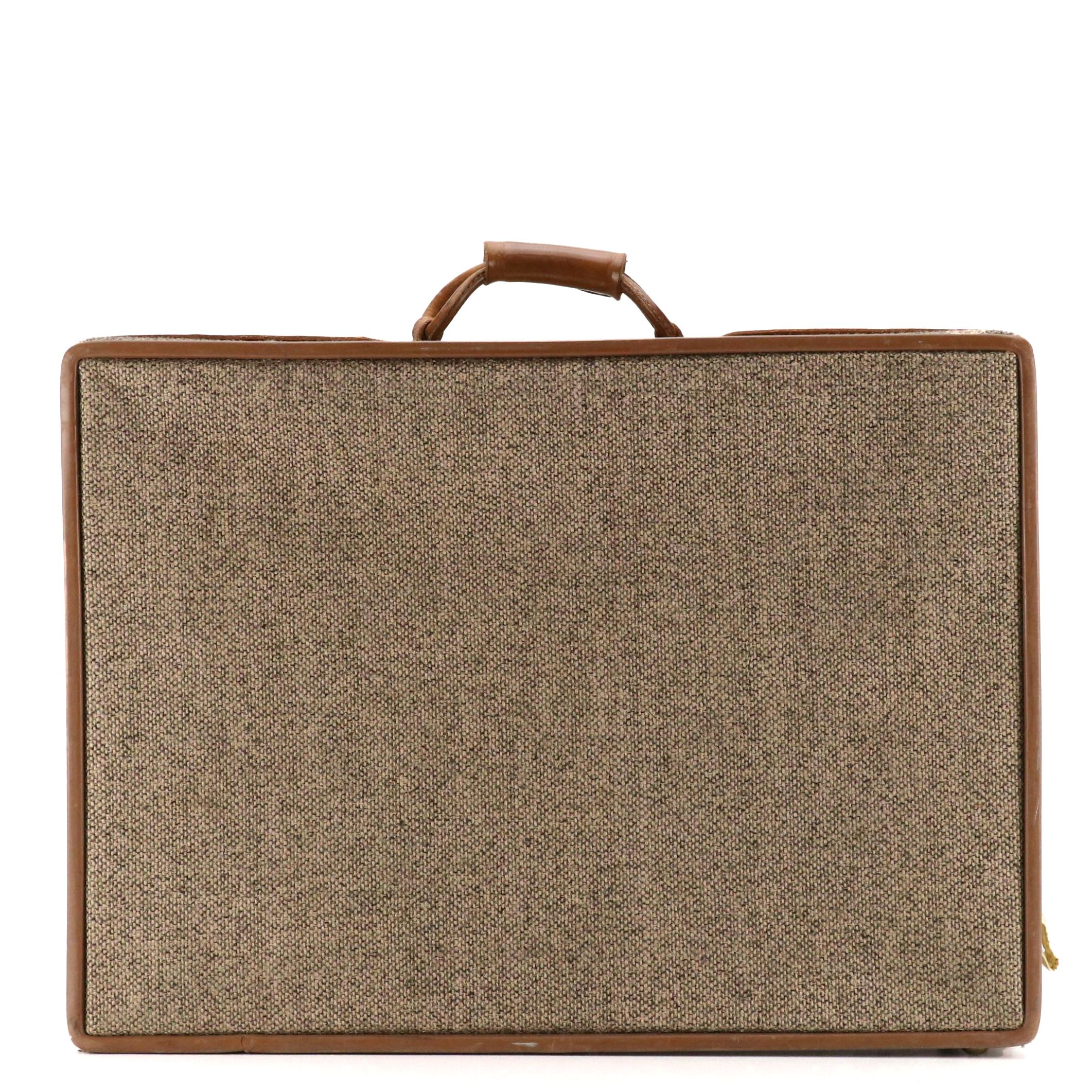 Hartmann Vintage Structured Travel Case in Leather-Trimmed Tweed