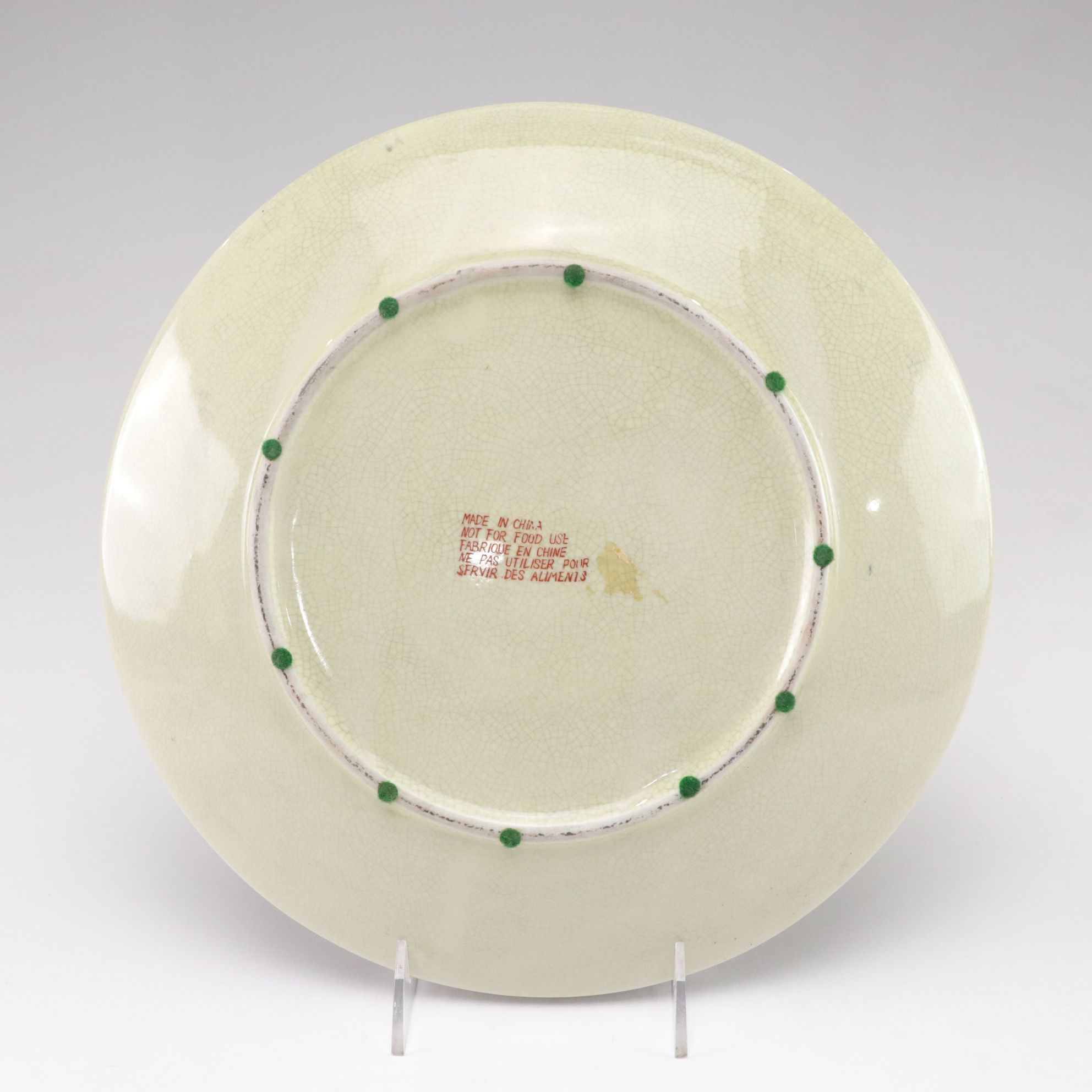 Hand-Painted Lidded Box & Decorative Plate with Hunting Motif