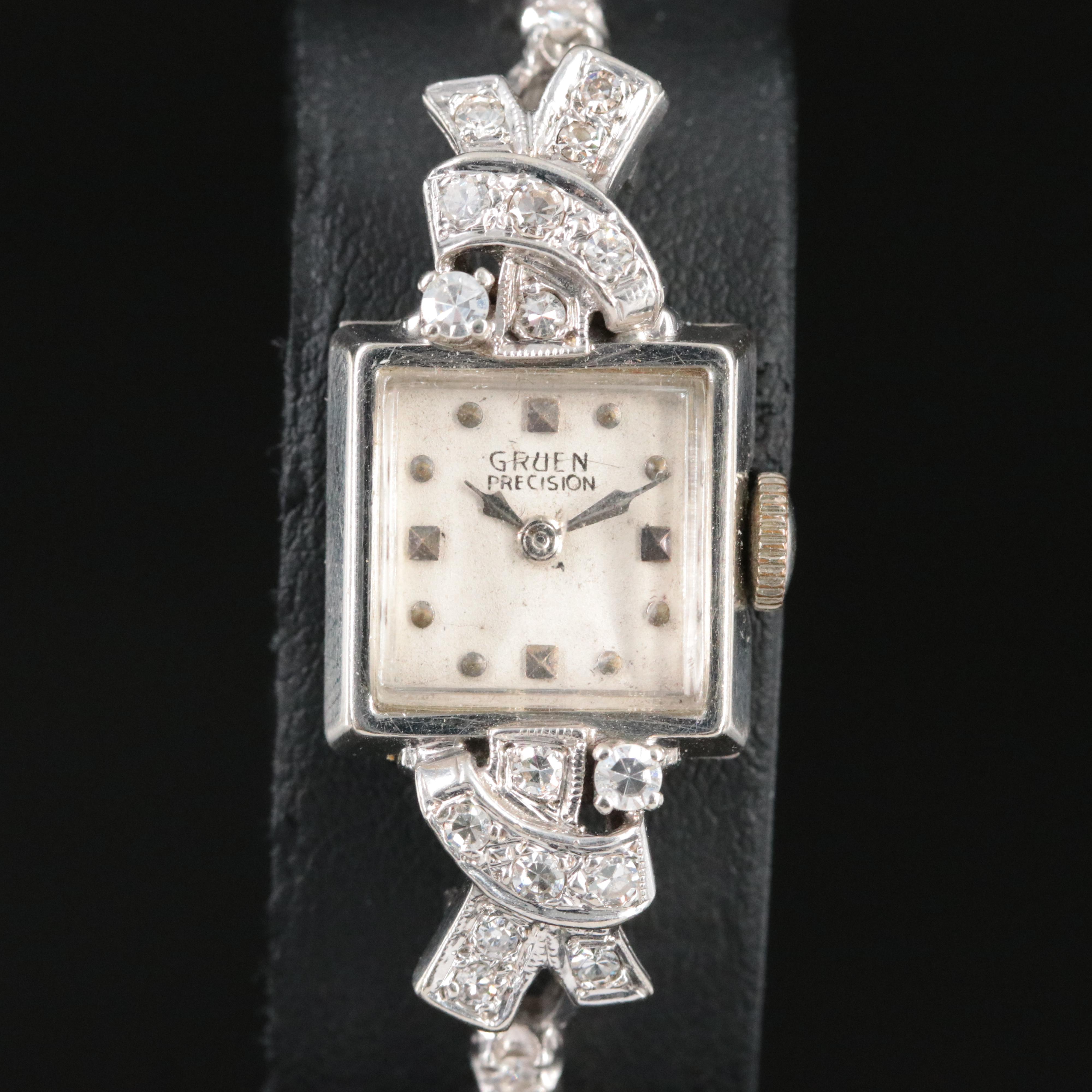 1943 Gruen Precision Custom Diamond Watch