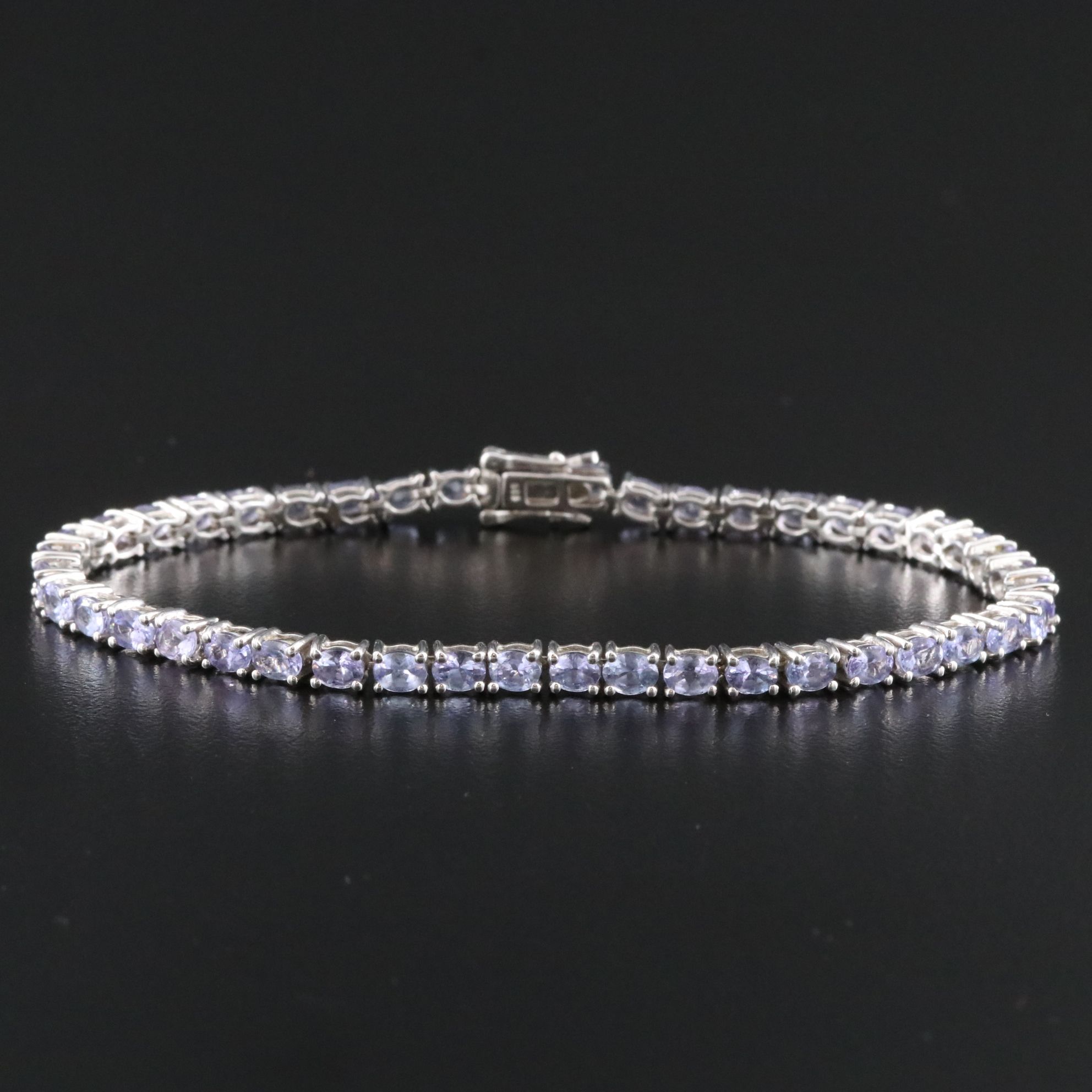 Sterling Tanzanite Line Bracelet