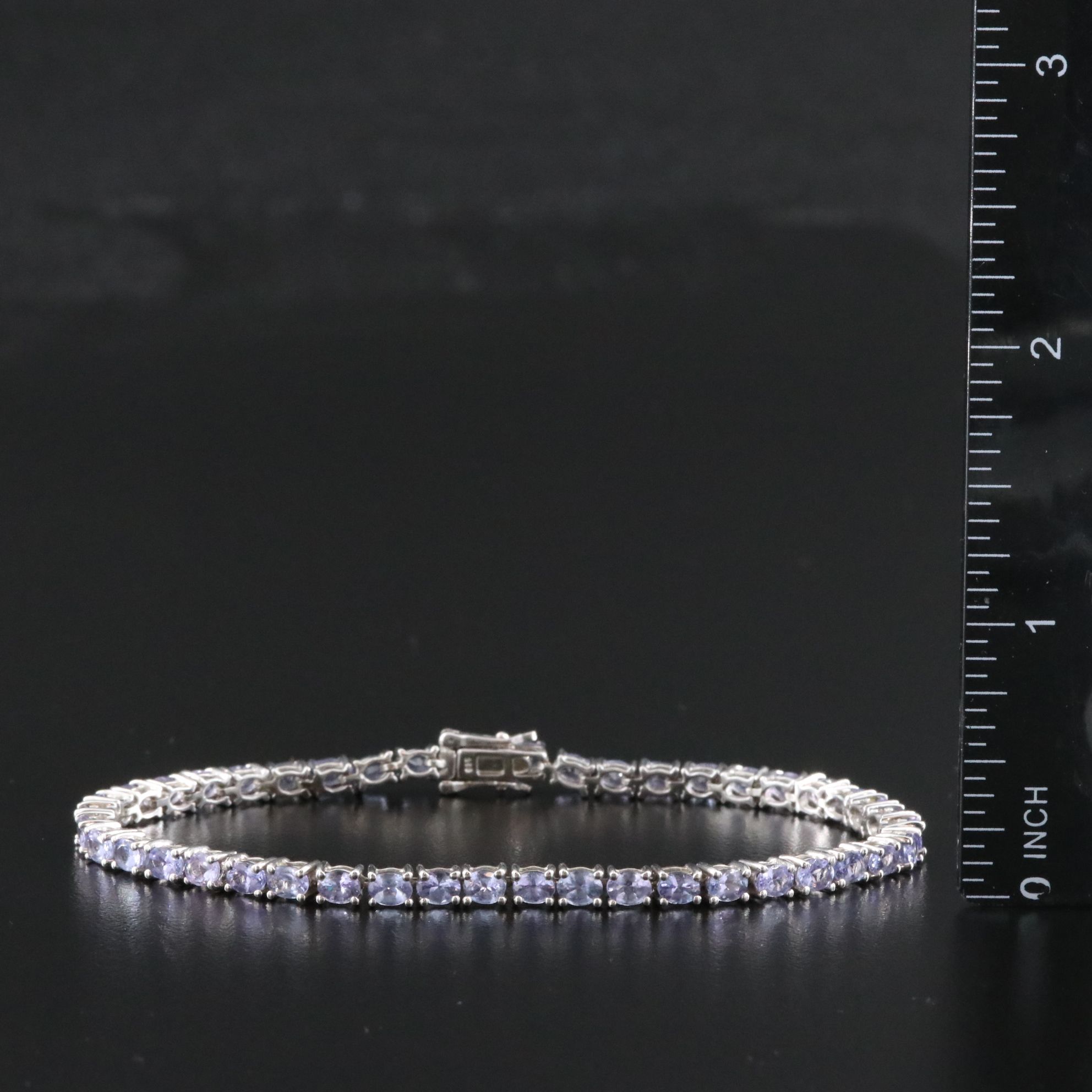 Sterling Tanzanite Line Bracelet