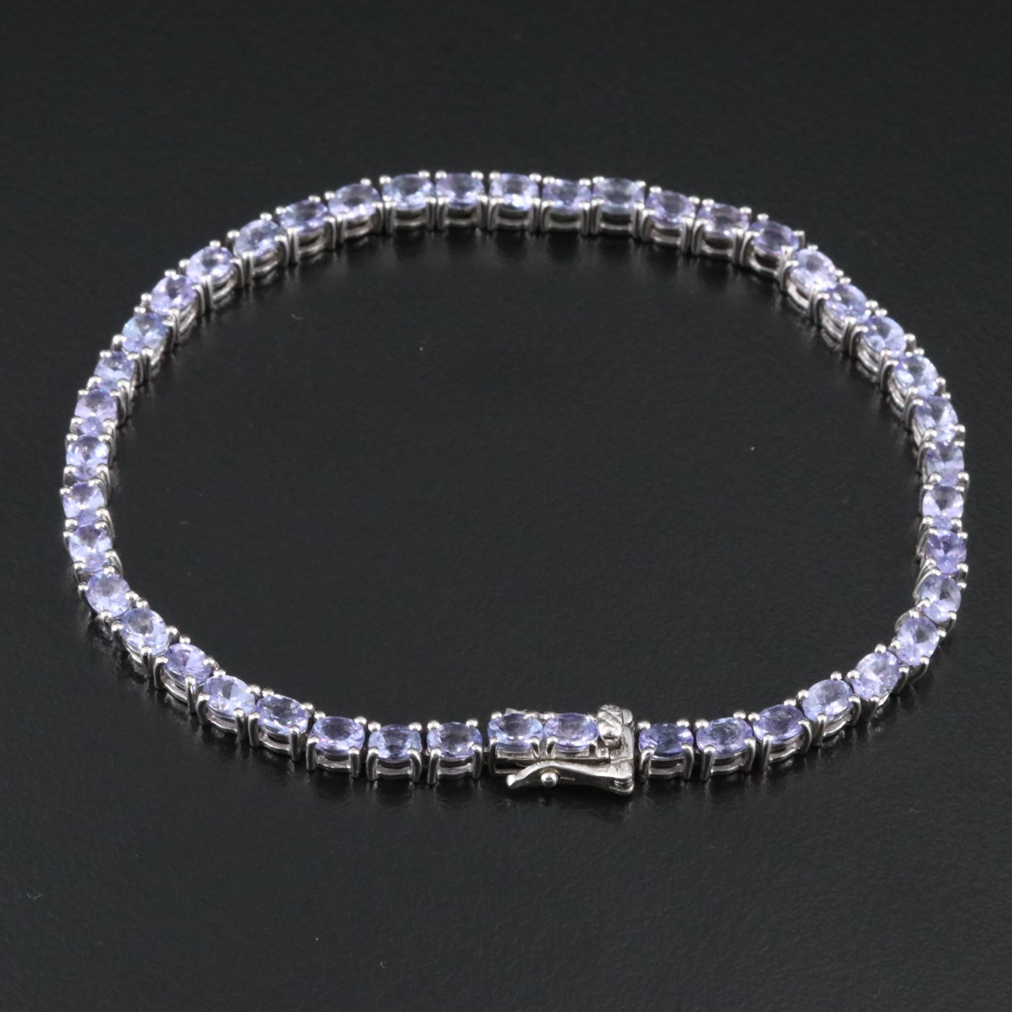Sterling Tanzanite Line Bracelet