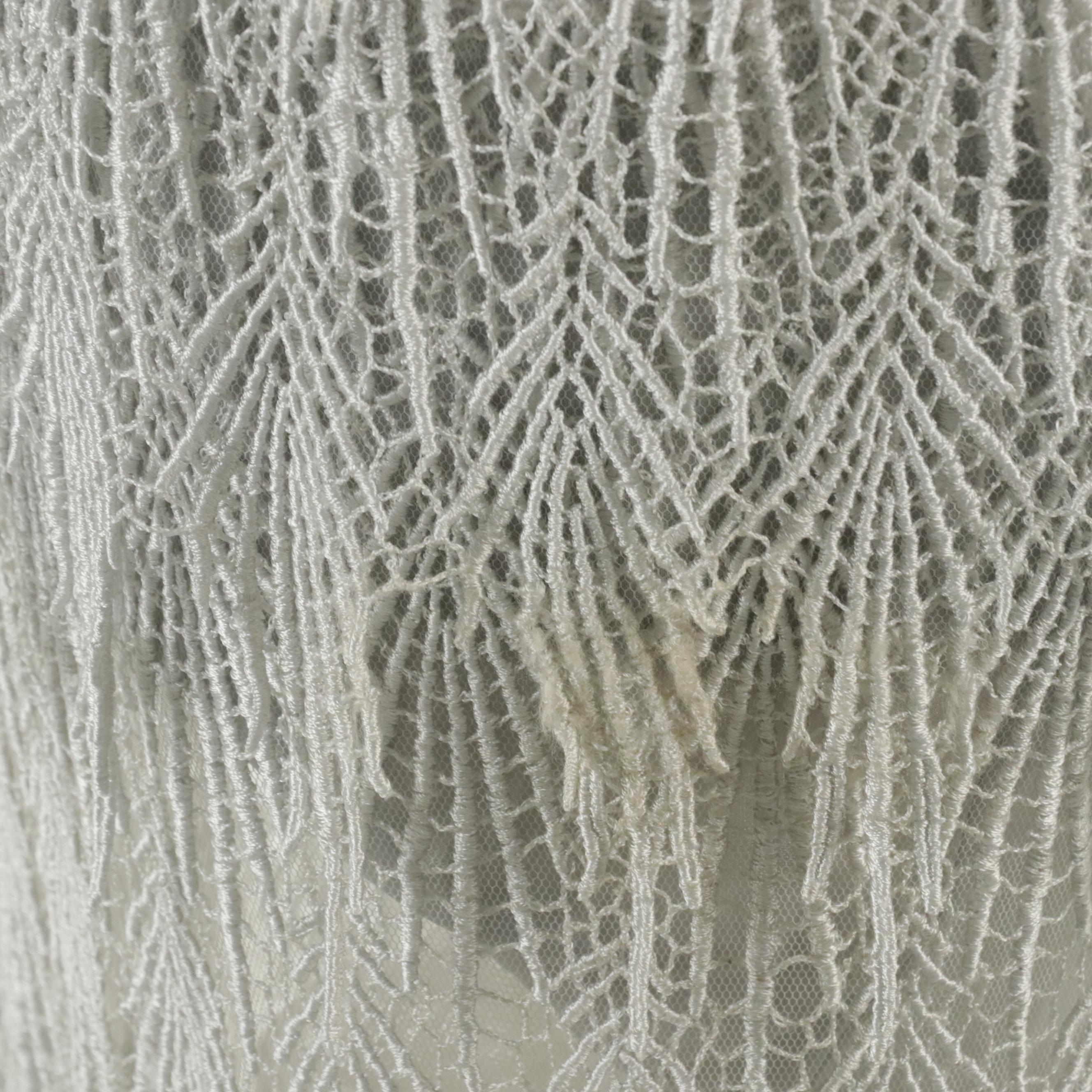 Tiered Illusion Midi Dress in Corded Lace