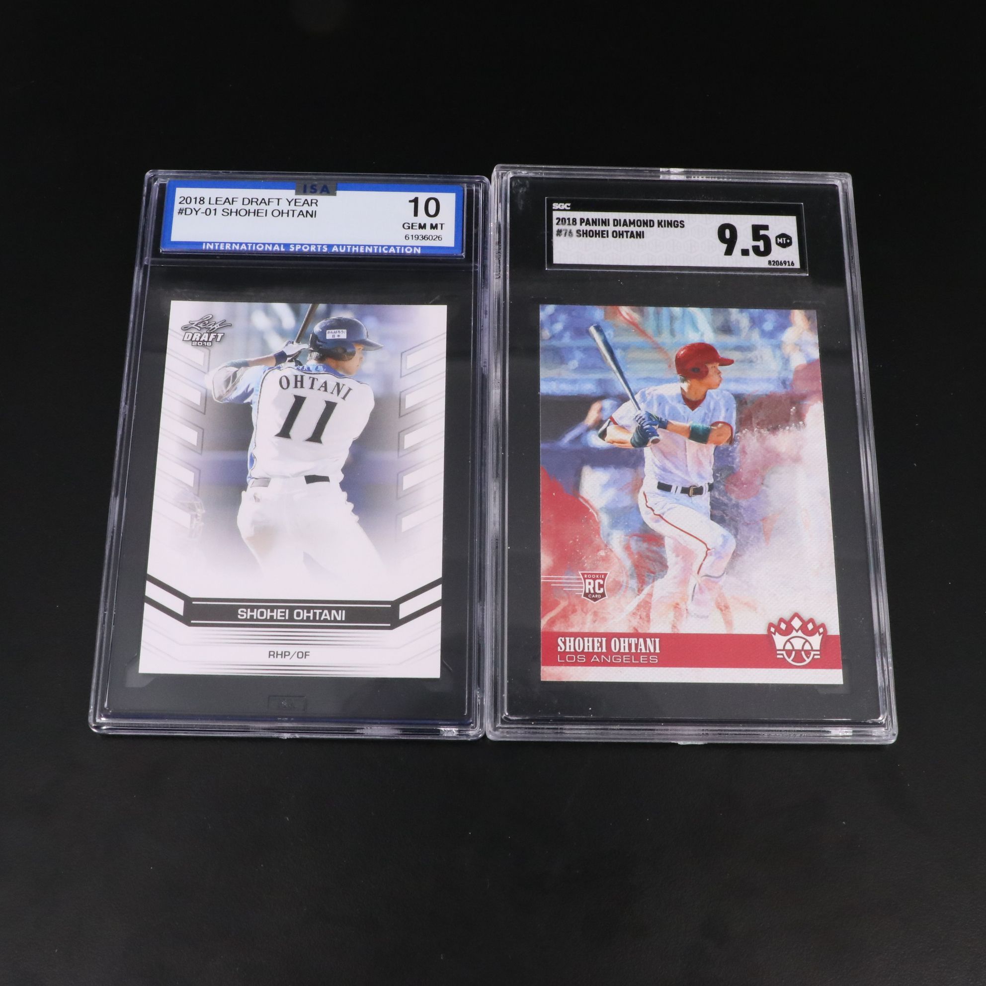 2018 Diamond Kings Shohei Ohtani Rookie Card Graded SGC 9.5 with More