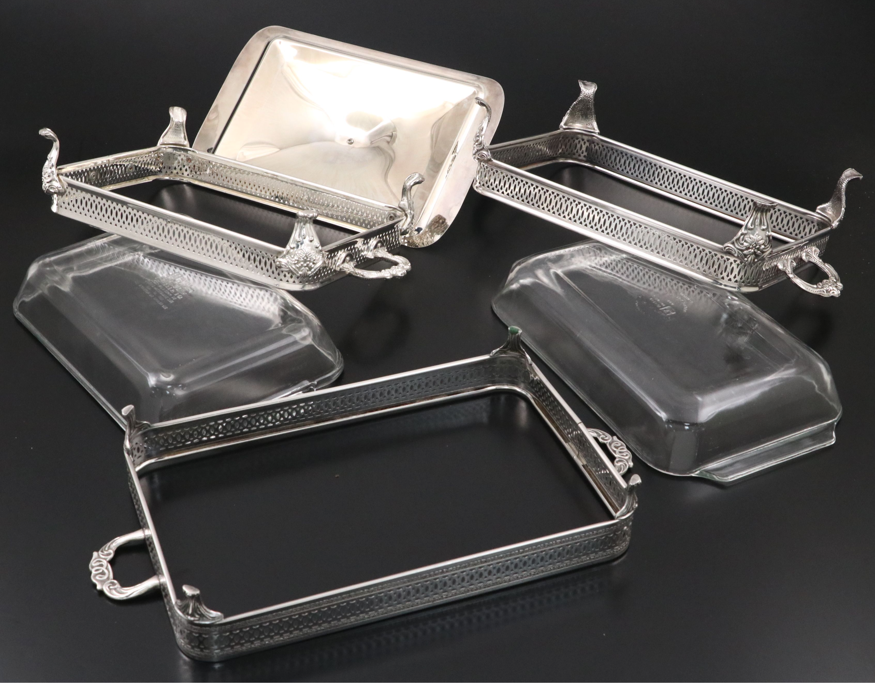 Towle "Mary Chilton" Sterling Silver Ladle and Other Silver Plate Serving Pieces