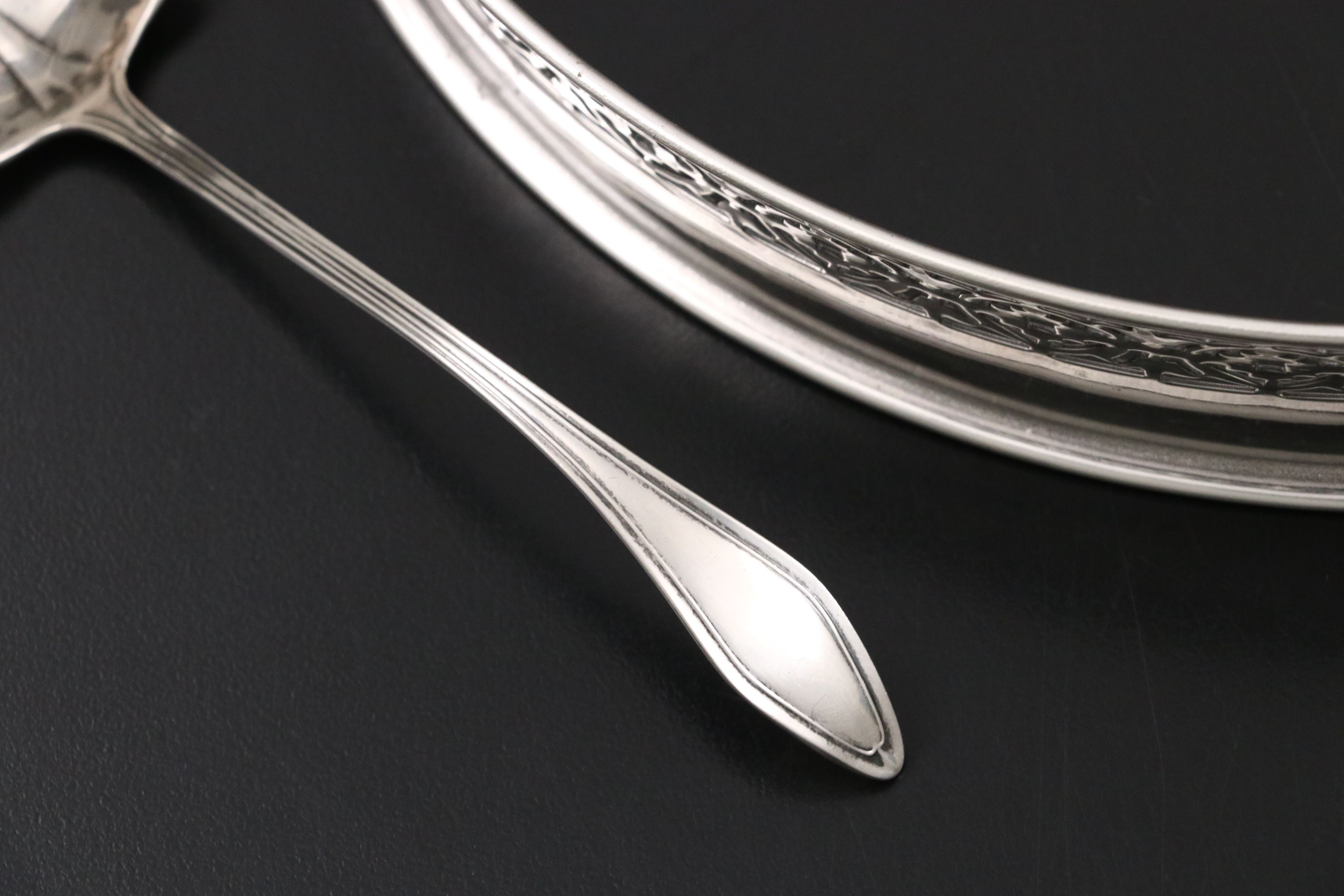 Towle "Mary Chilton" Sterling Silver Ladle and Other Silver Plate Serving Pieces