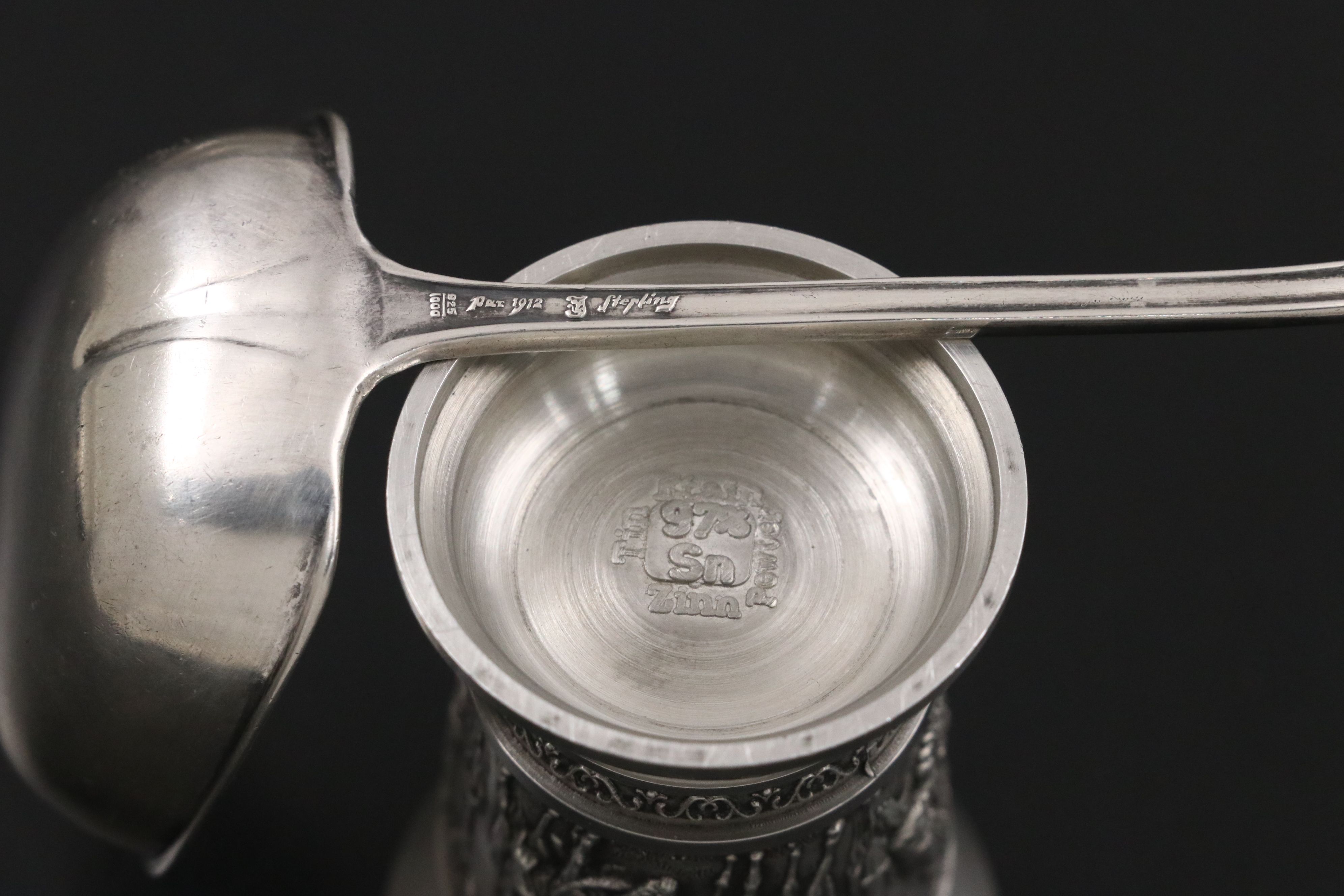 Towle "Mary Chilton" Sterling Silver Ladle and Other Silver Plate Serving Pieces