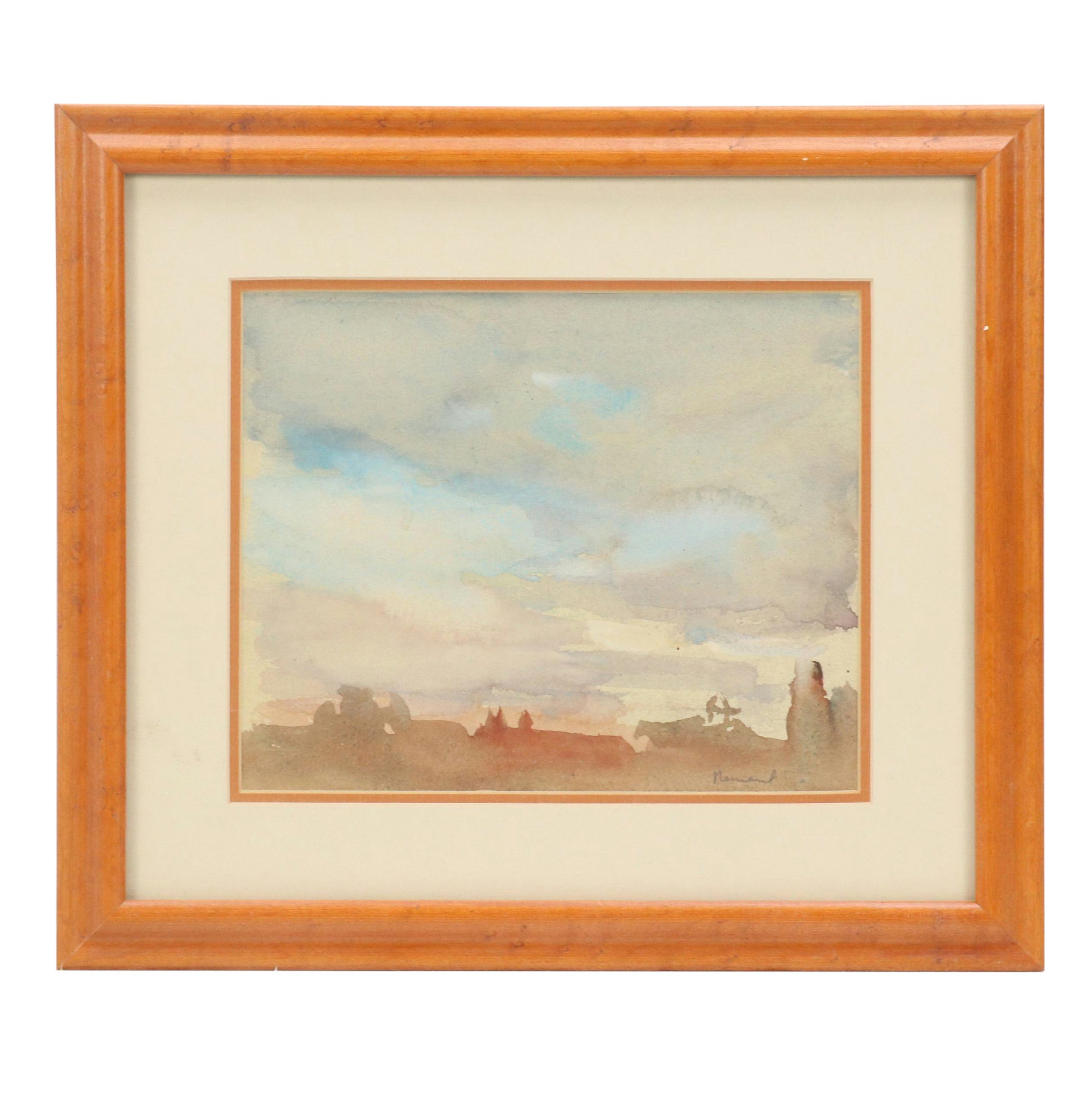 Seymour Remenick Western Landscape Watercolor Painting