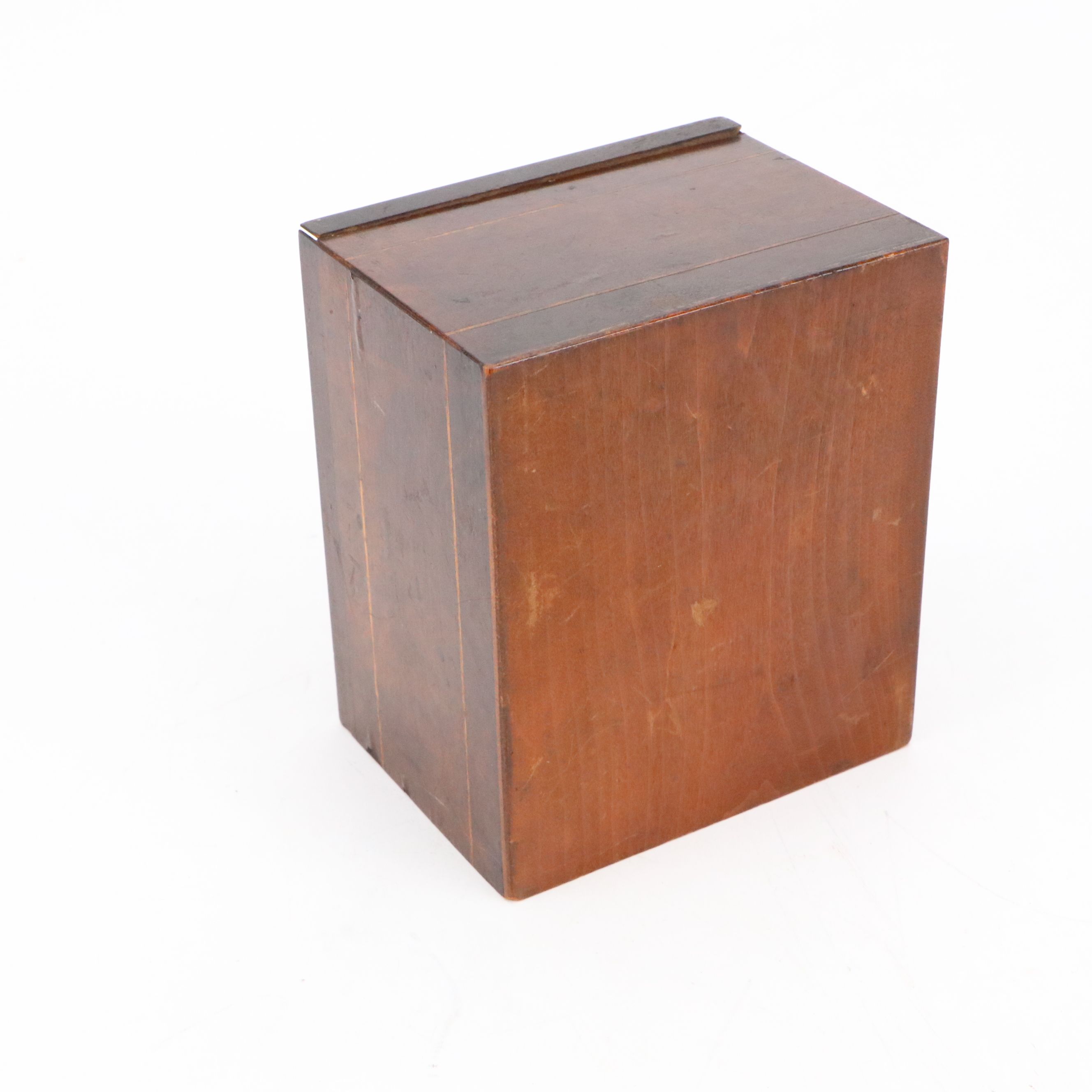 Japanese Cigarette Box with Carved Wooden Miniature Cabinet