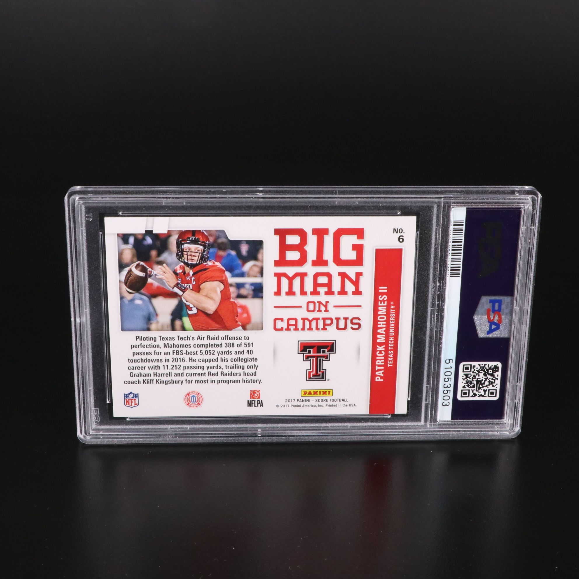 Patrick Mahomes and Travis Kelce Graded Rookie Year Football Cards