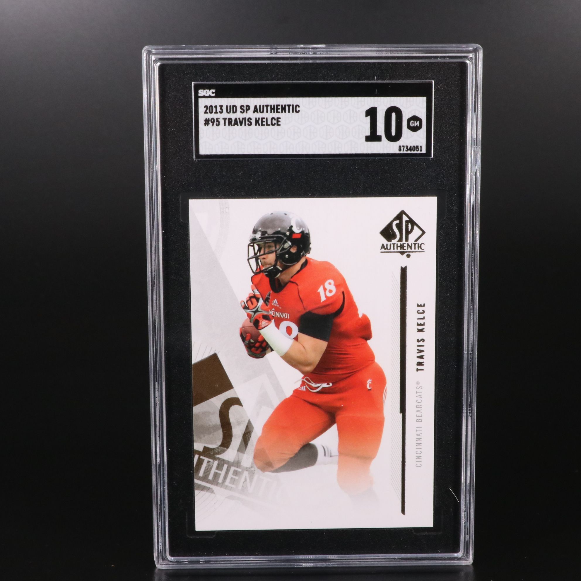 Patrick Mahomes and Travis Kelce Graded Rookie Year Football Cards