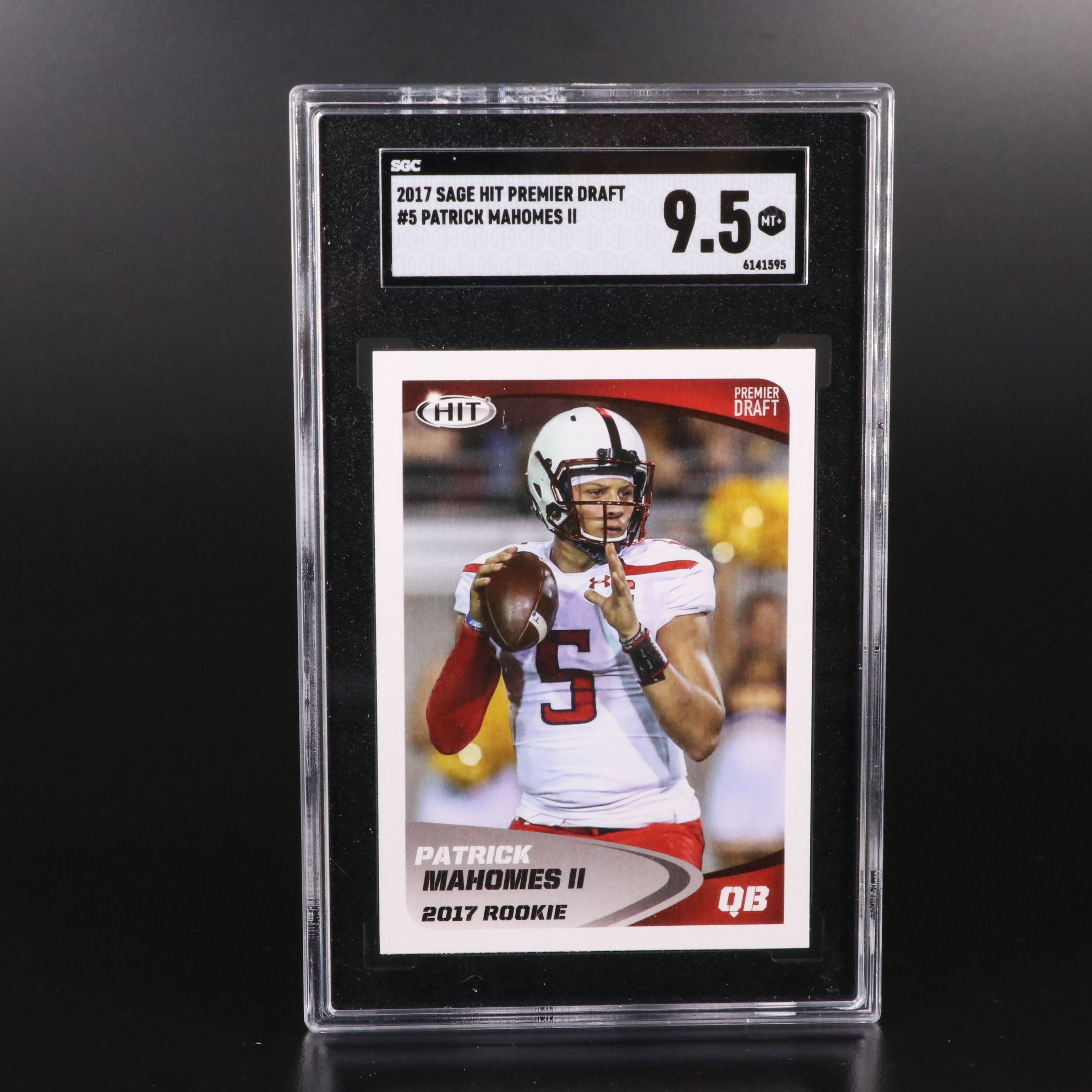 Patrick Mahomes and Travis Kelce Graded Rookie Year Football Cards