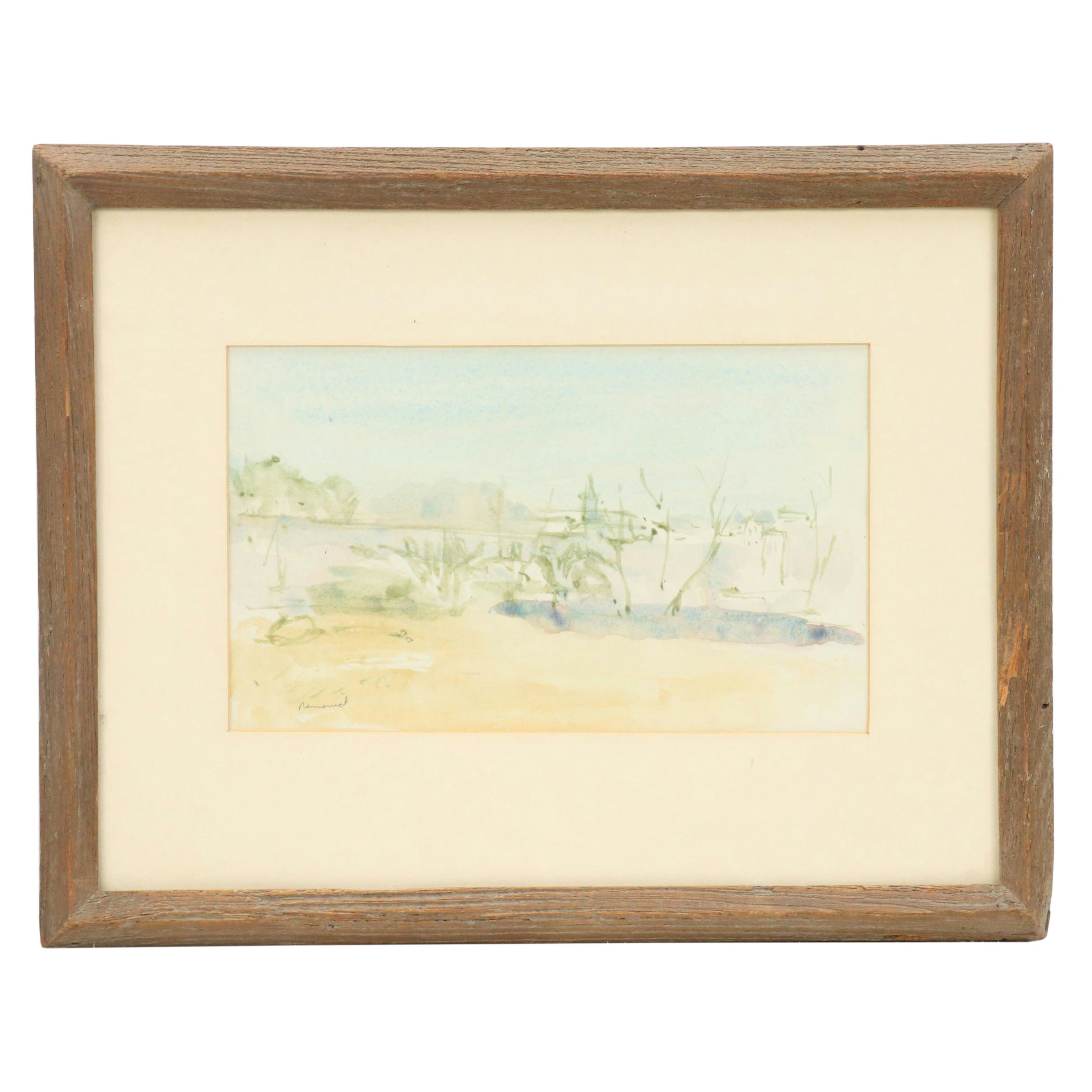 Seymour Remenick "Bridge Over the Schuylkill, Manayunk" Watercolor Painting