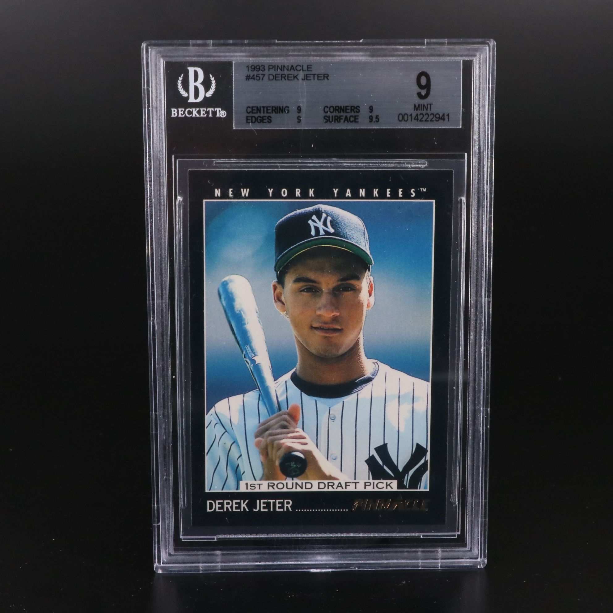 1993 Pinnacle Derek Jeter Rookie Baseball Card Graded BGS 9 with More