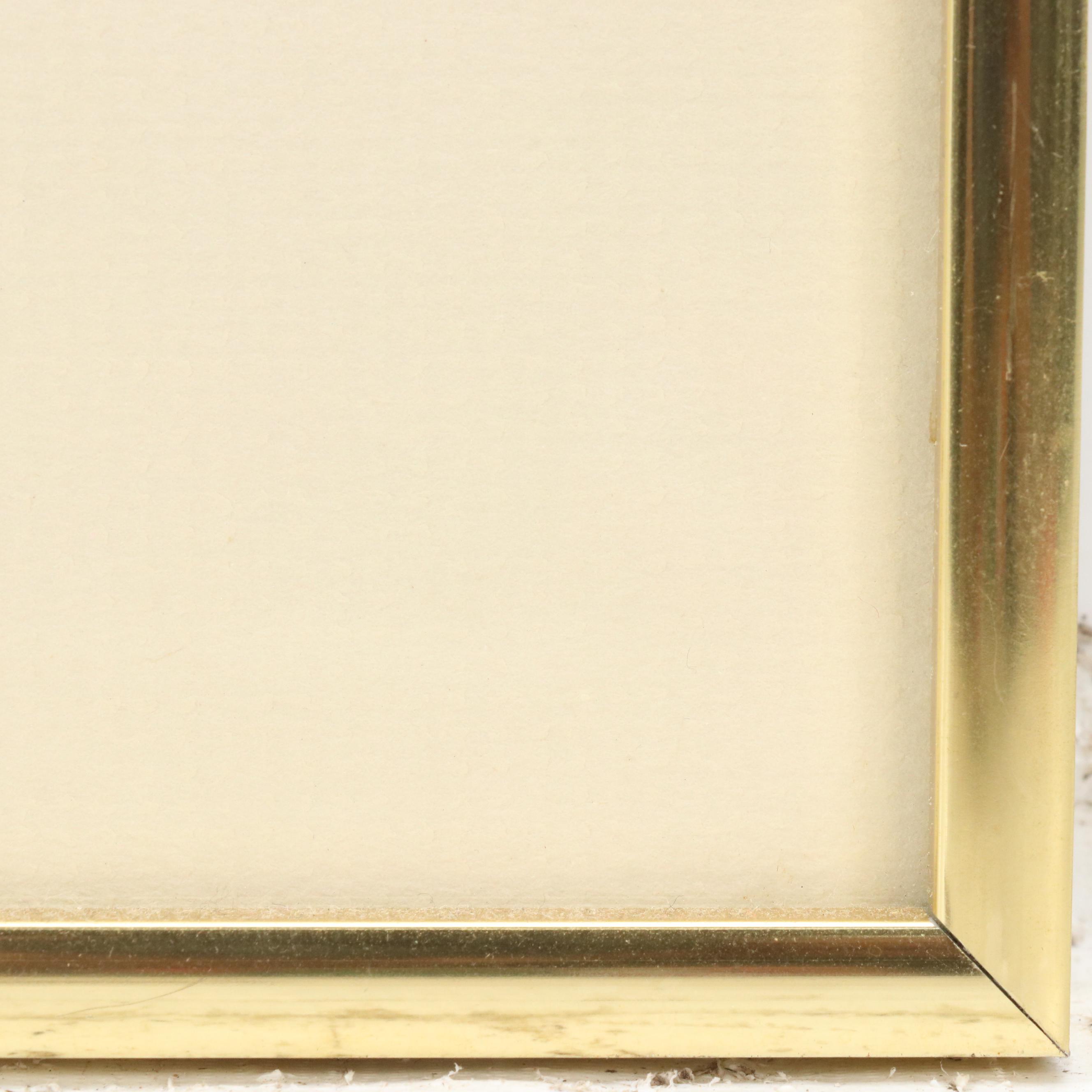 Attributed to Alice Kershaw Kasdin Woodcut Portrait "Little Girl," 1979