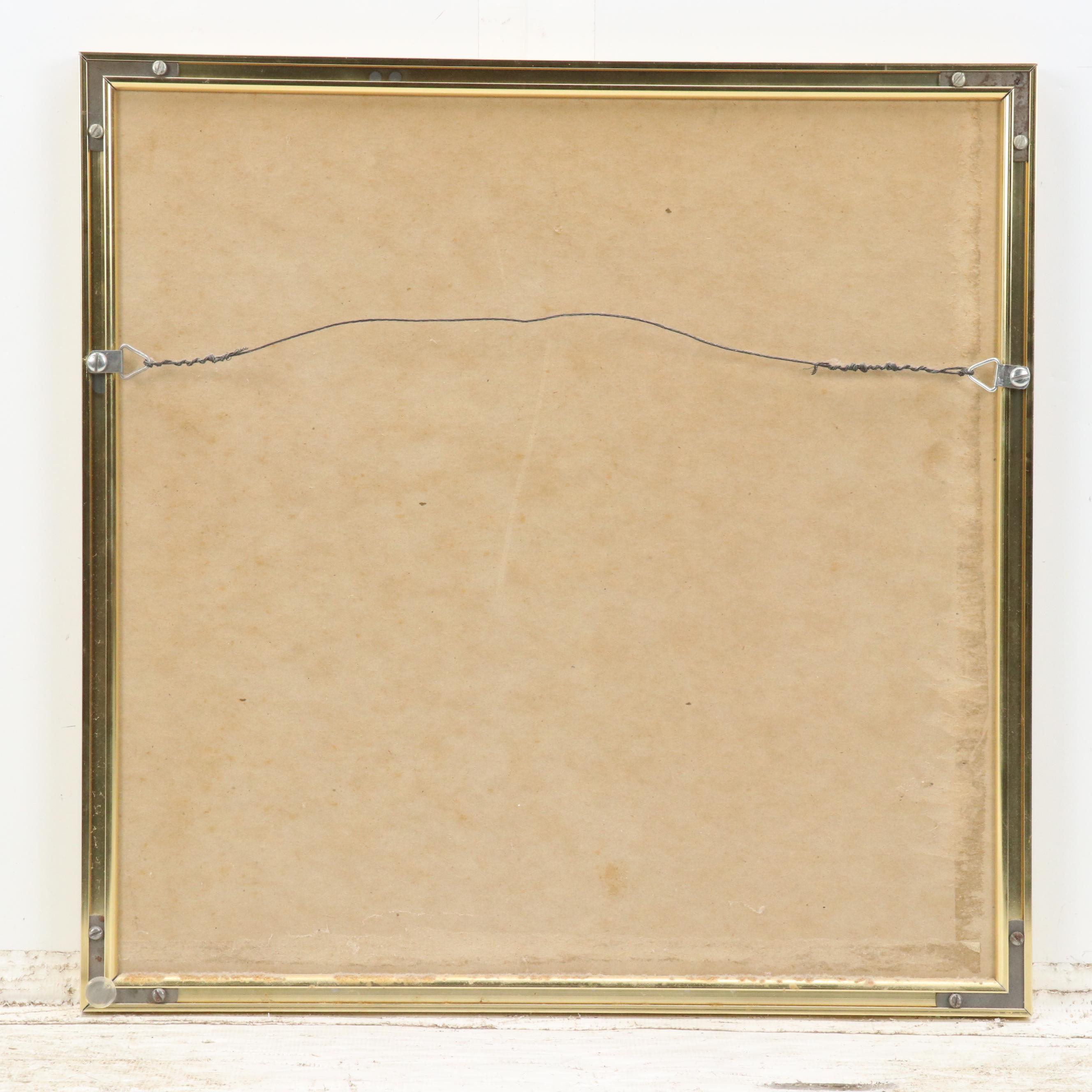 Attributed to Alice Kershaw Kasdin Woodcut Portrait "Little Girl," 1979