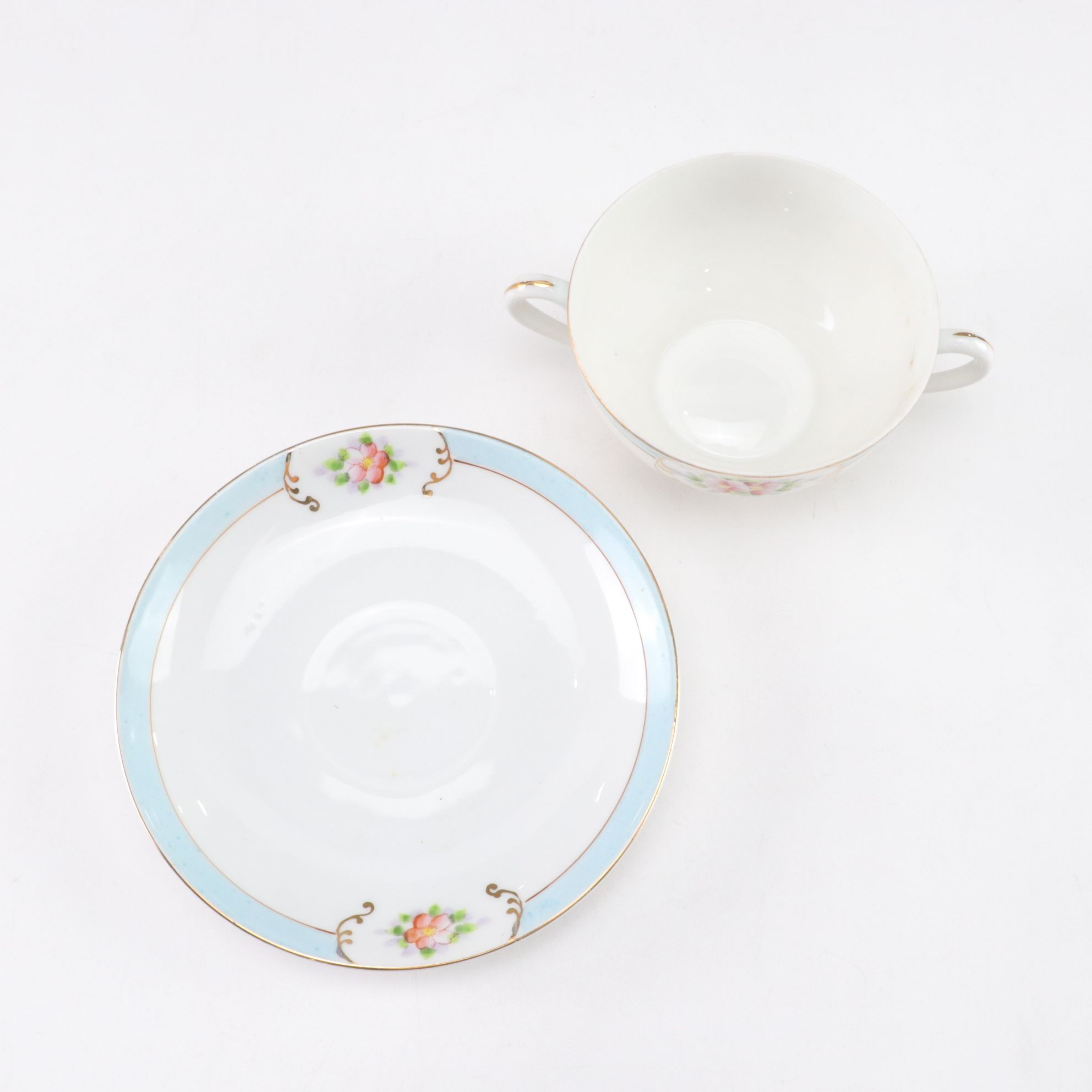 Japanese Ceramic Teapot and Plates with Other Items