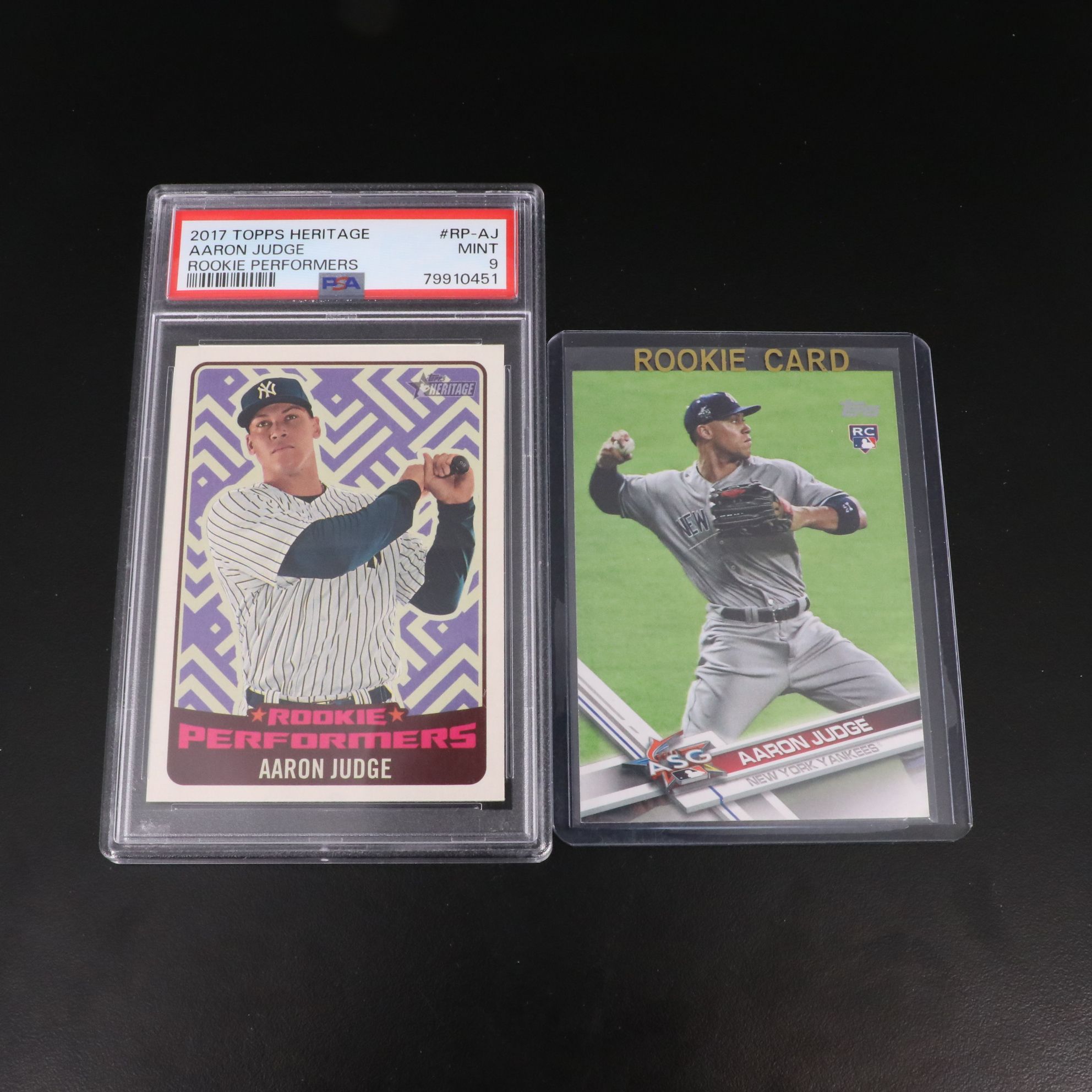 2017 Topps Heritage Aaron Judge Rookie Performers Card Graded PSA 9 with More