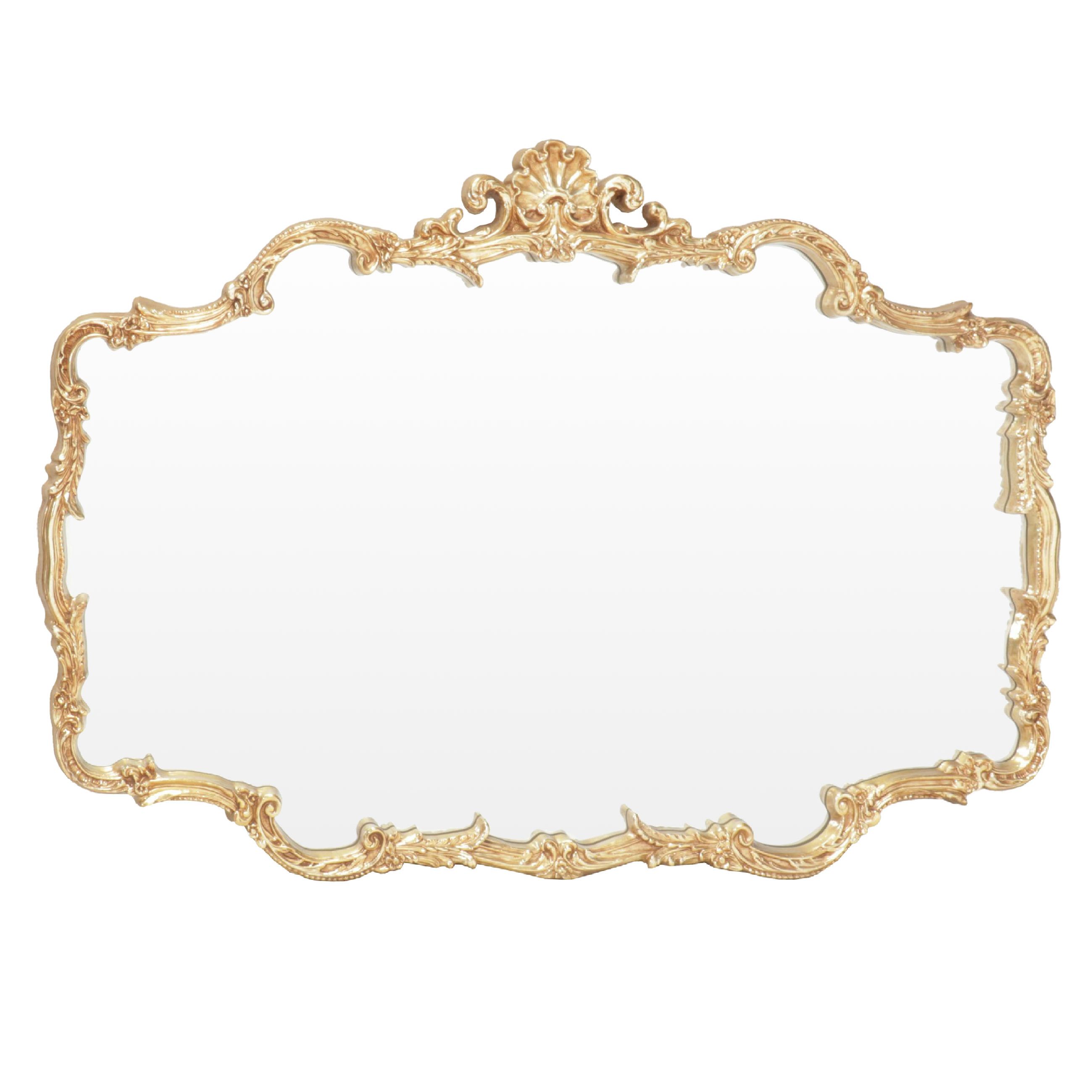 Carolina Mirror Company Rococo Style Giltwood Wall Mirror
