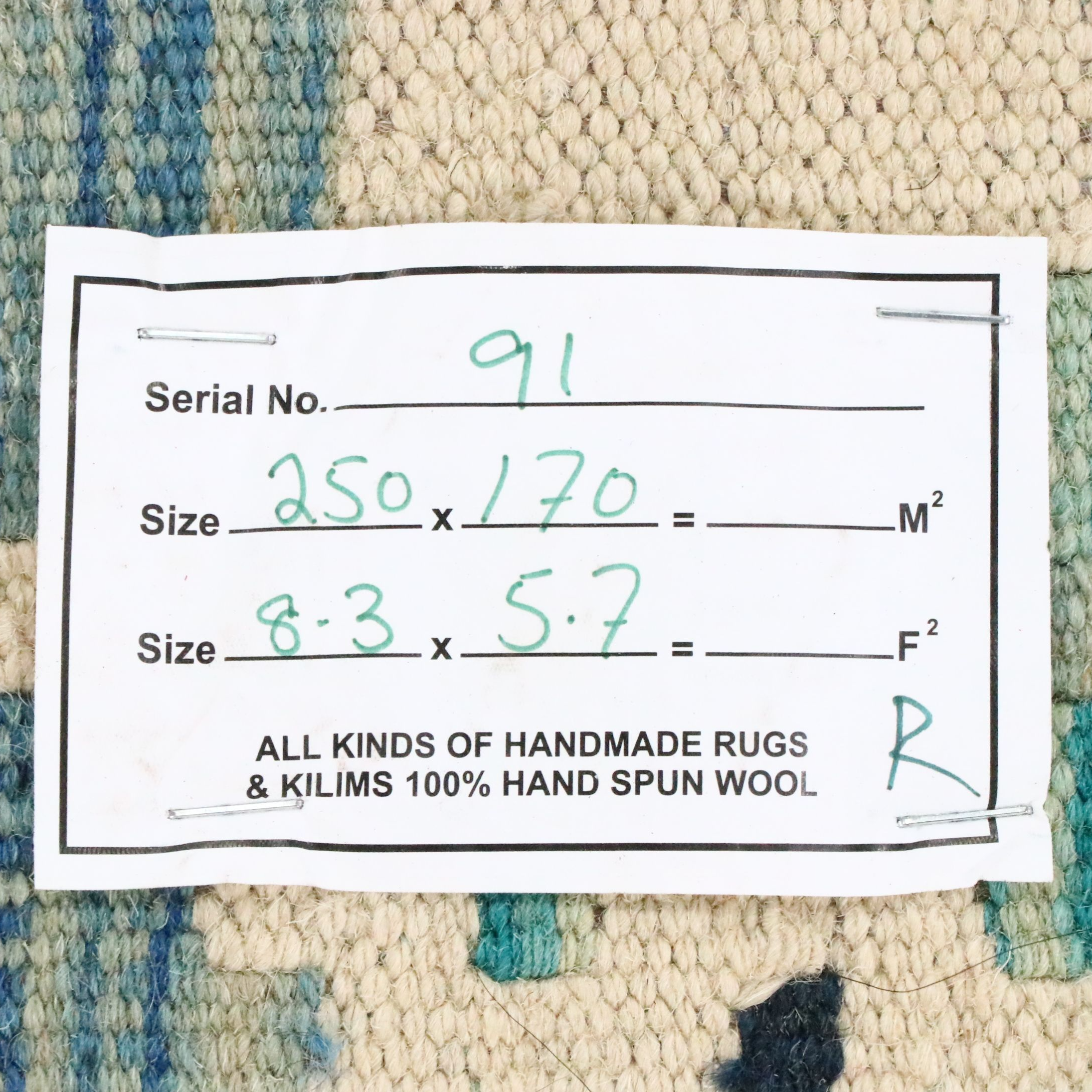 5'7 x 8'4 Handwoven Afghan Kilim Area Rug