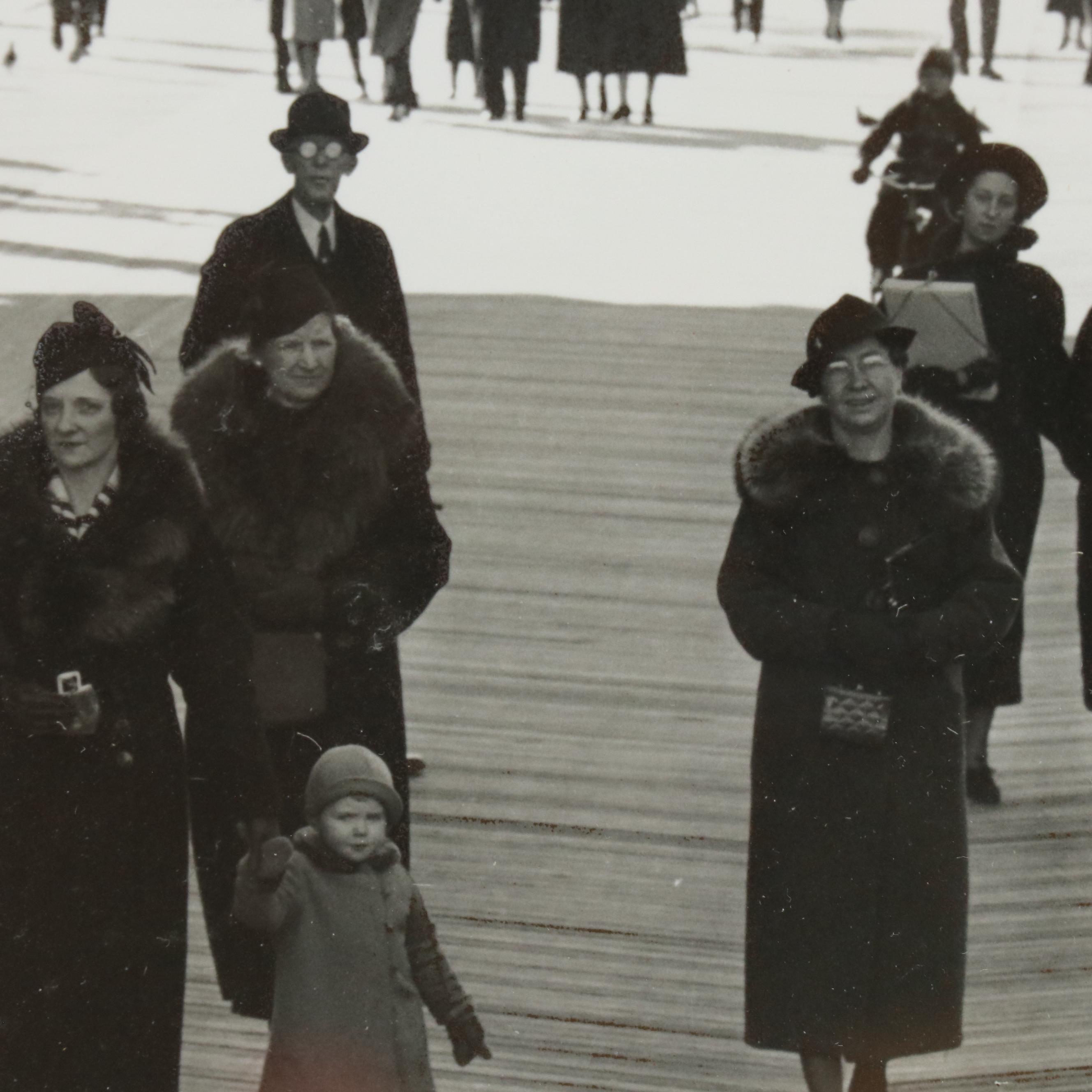 Silver Gelatin Photograph of Steel Pier Boardwalk, New Jersey