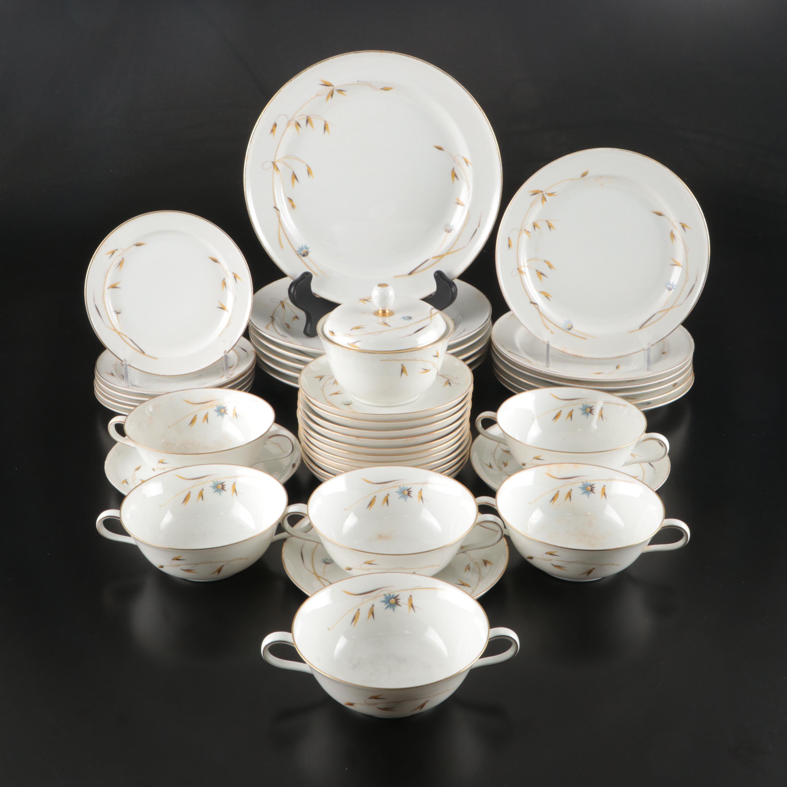 Rosenthal-Continental "Helena" White Wildflower Ceramic Dinnerware