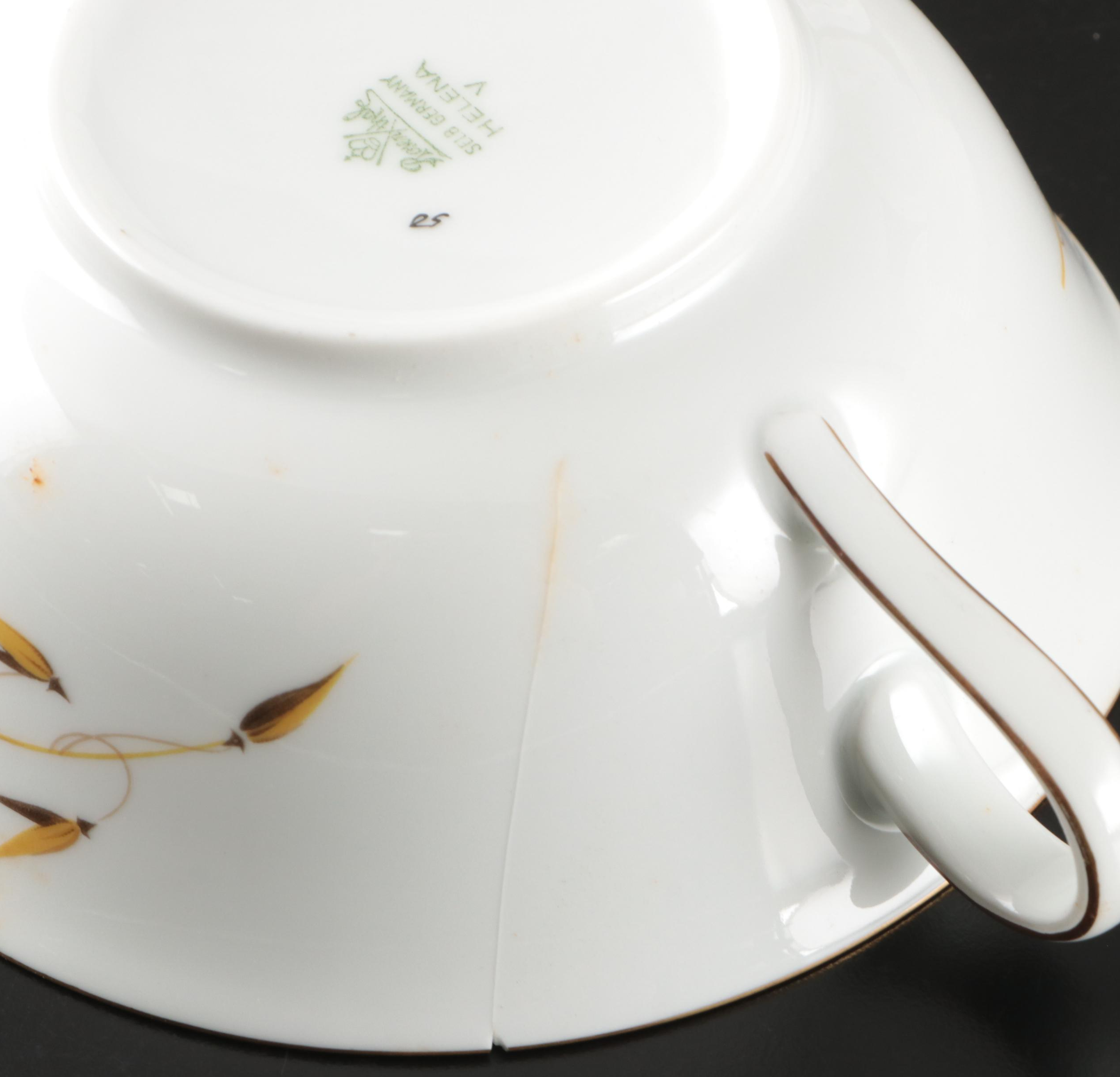 Rosenthal-Continental "Helena" White Wildflower Ceramic Dinnerware