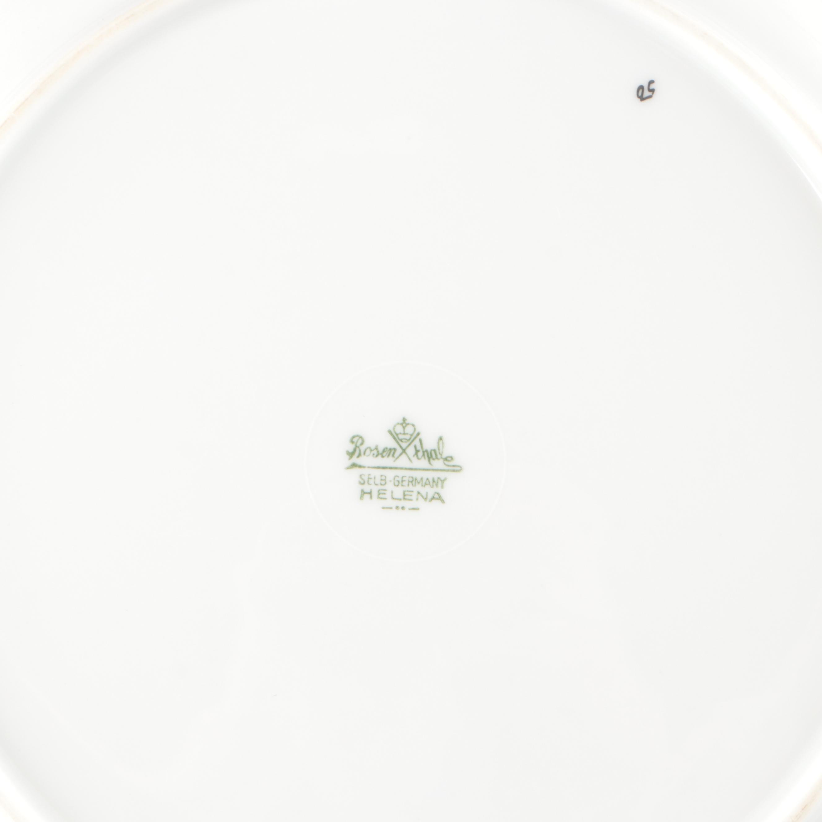 Rosenthal-Continental "Helena" White Wildflower Ceramic Dinnerware