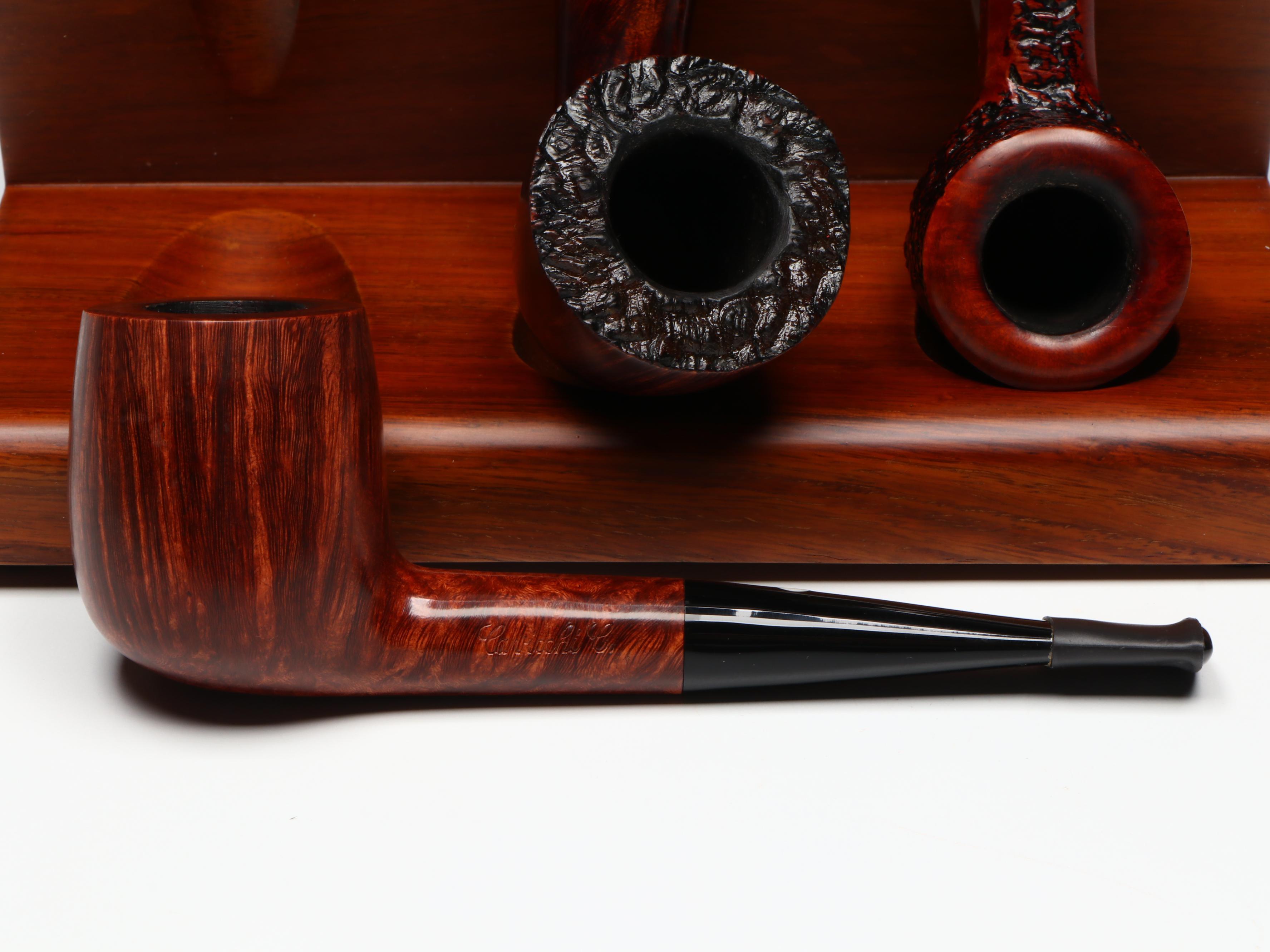 Ascorti, Claudio Cavicchi  and Karl Erick Briar Tobacco Pipes with Stand