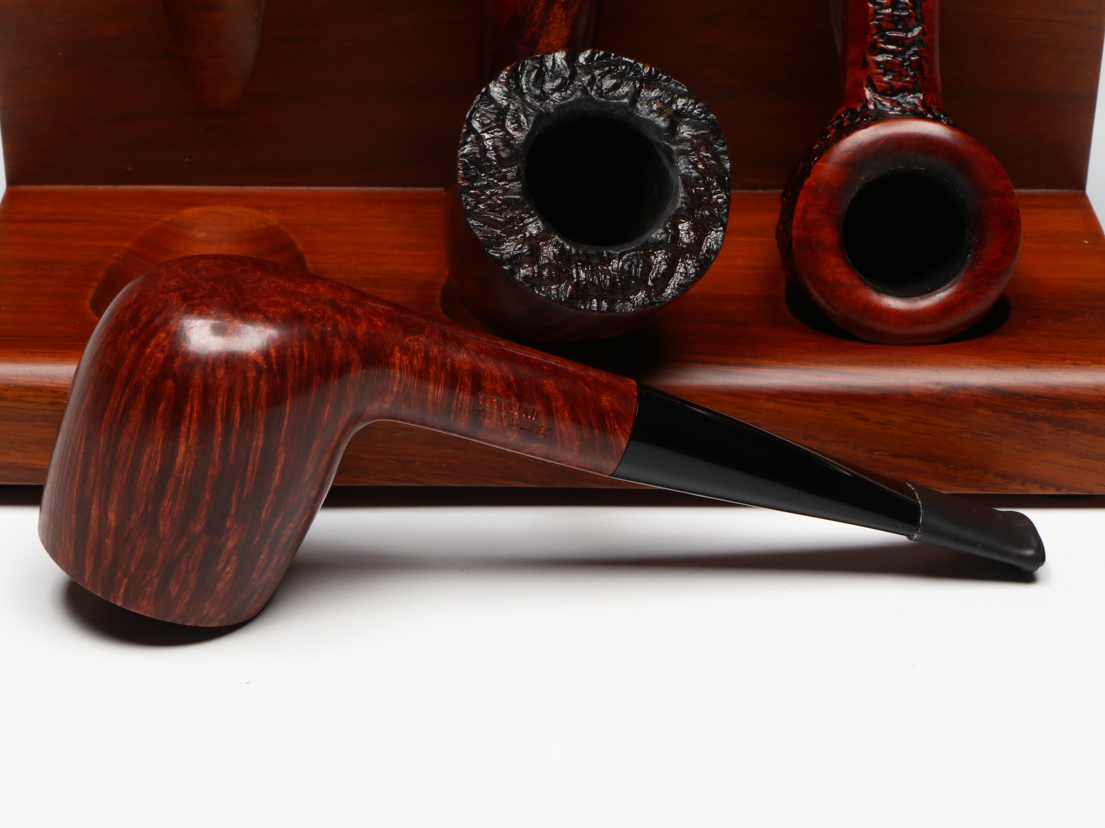 Ascorti, Claudio Cavicchi  and Karl Erick Briar Tobacco Pipes with Stand