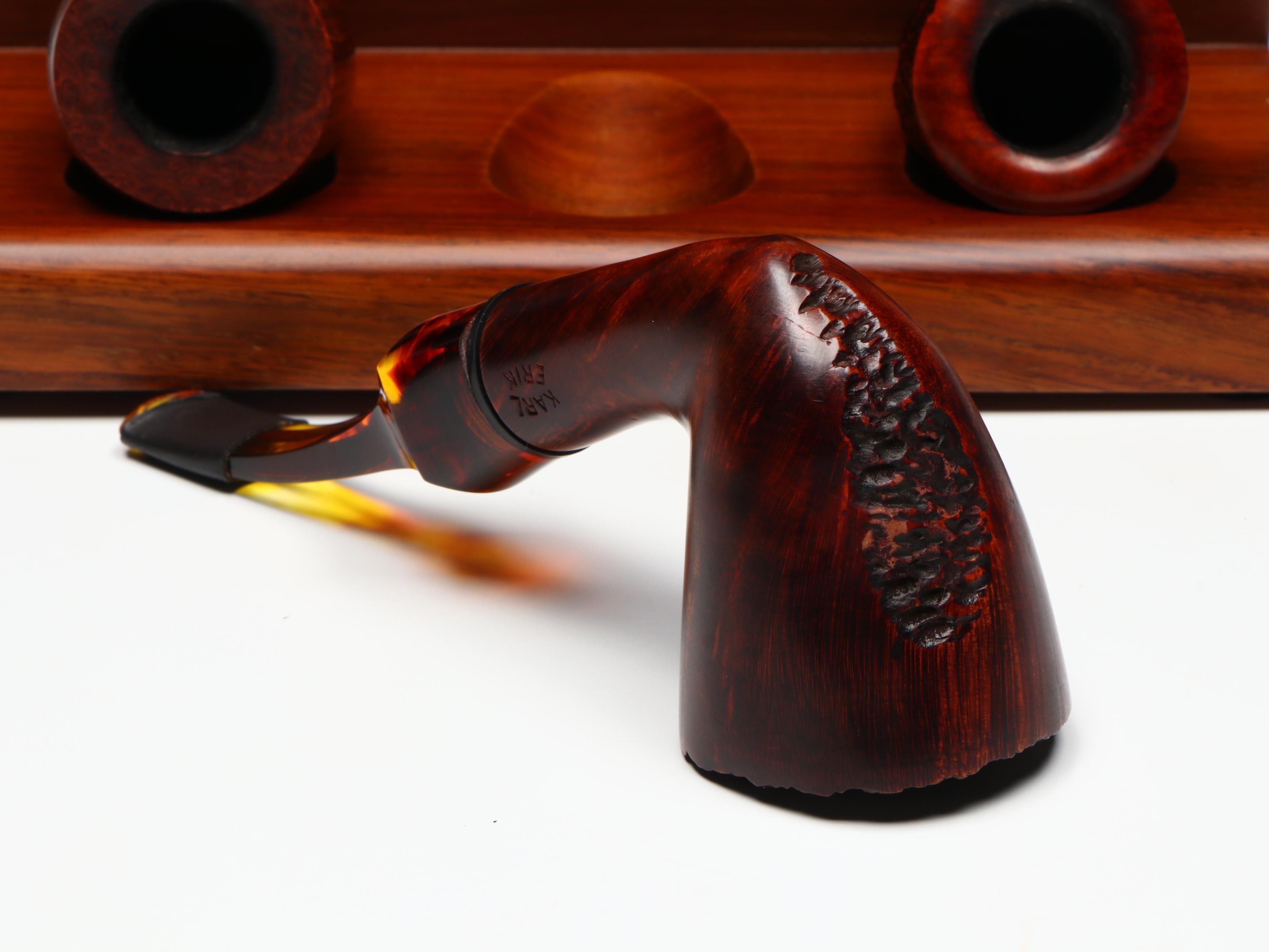 Ascorti, Claudio Cavicchi  and Karl Erick Briar Tobacco Pipes with Stand