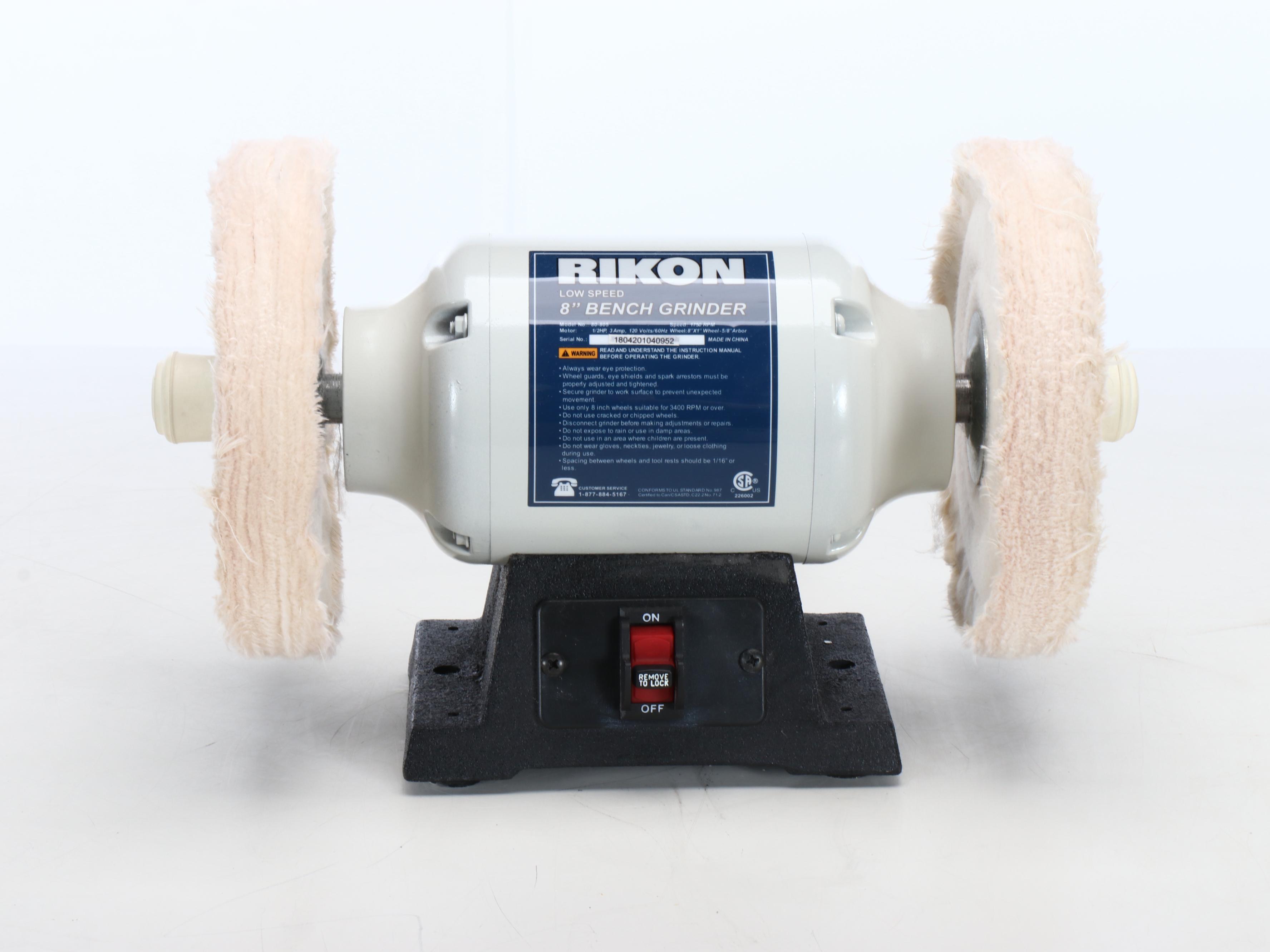 Rikon Low Speed Dual Bench Grinder with Accessories