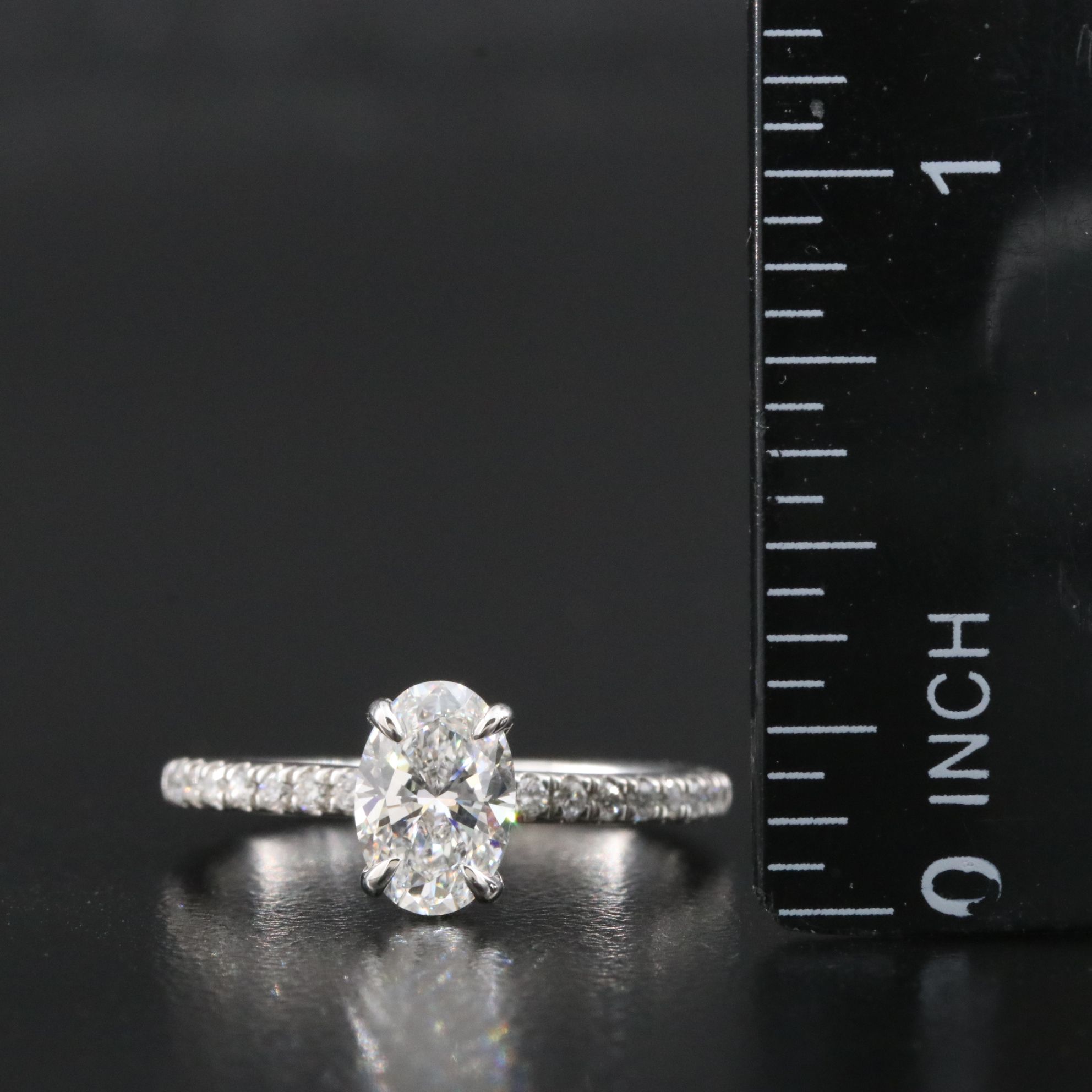 Platinum 1.35  CTW Lab Grown Diamond Ring with IGI Report