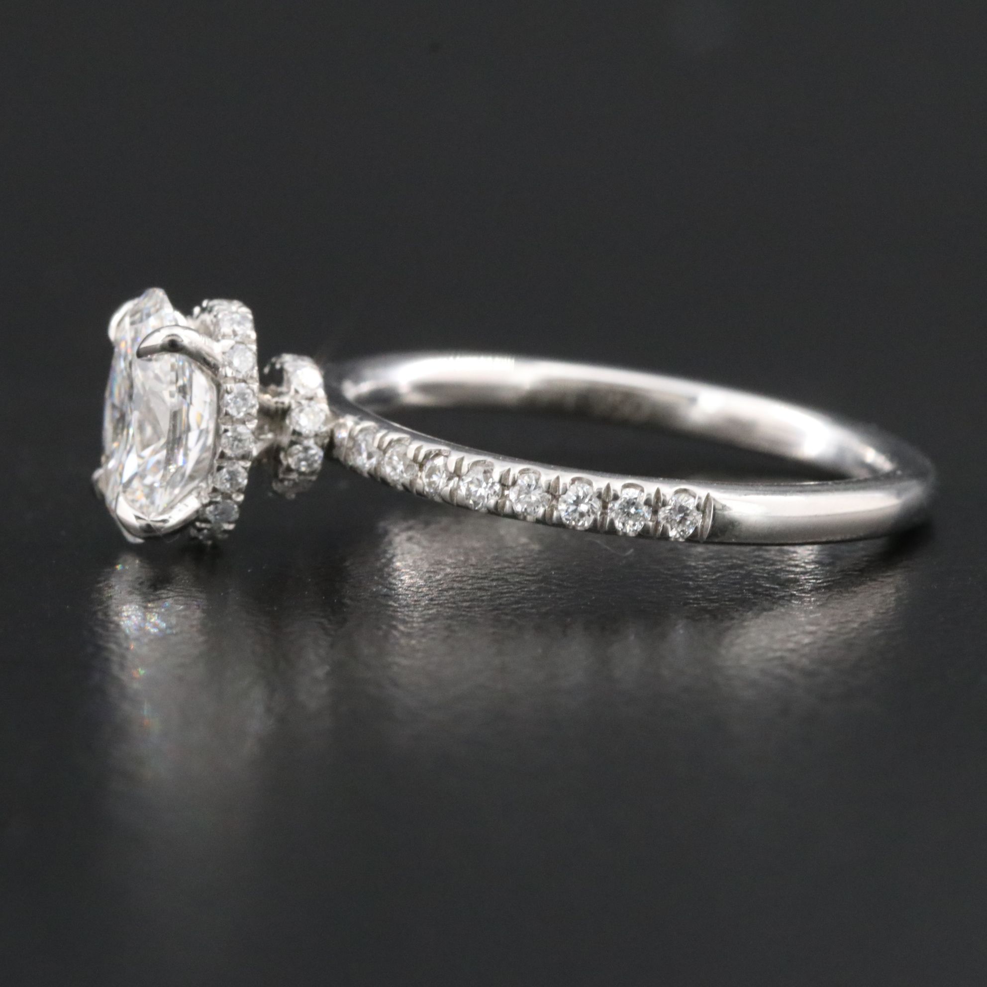 Platinum 1.35  CTW Lab Grown Diamond Ring with IGI Report