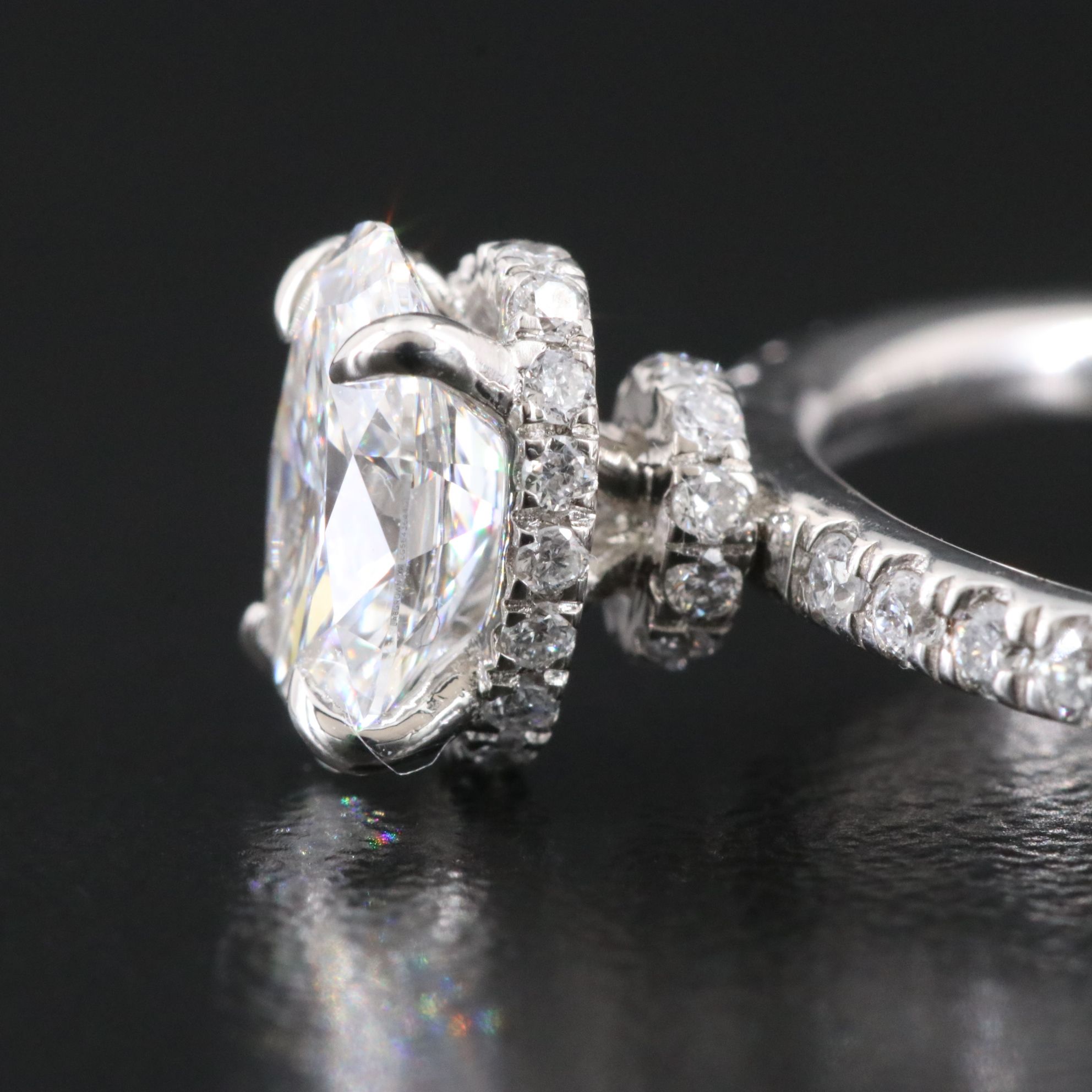 Platinum 1.35  CTW Lab Grown Diamond Ring with IGI Report