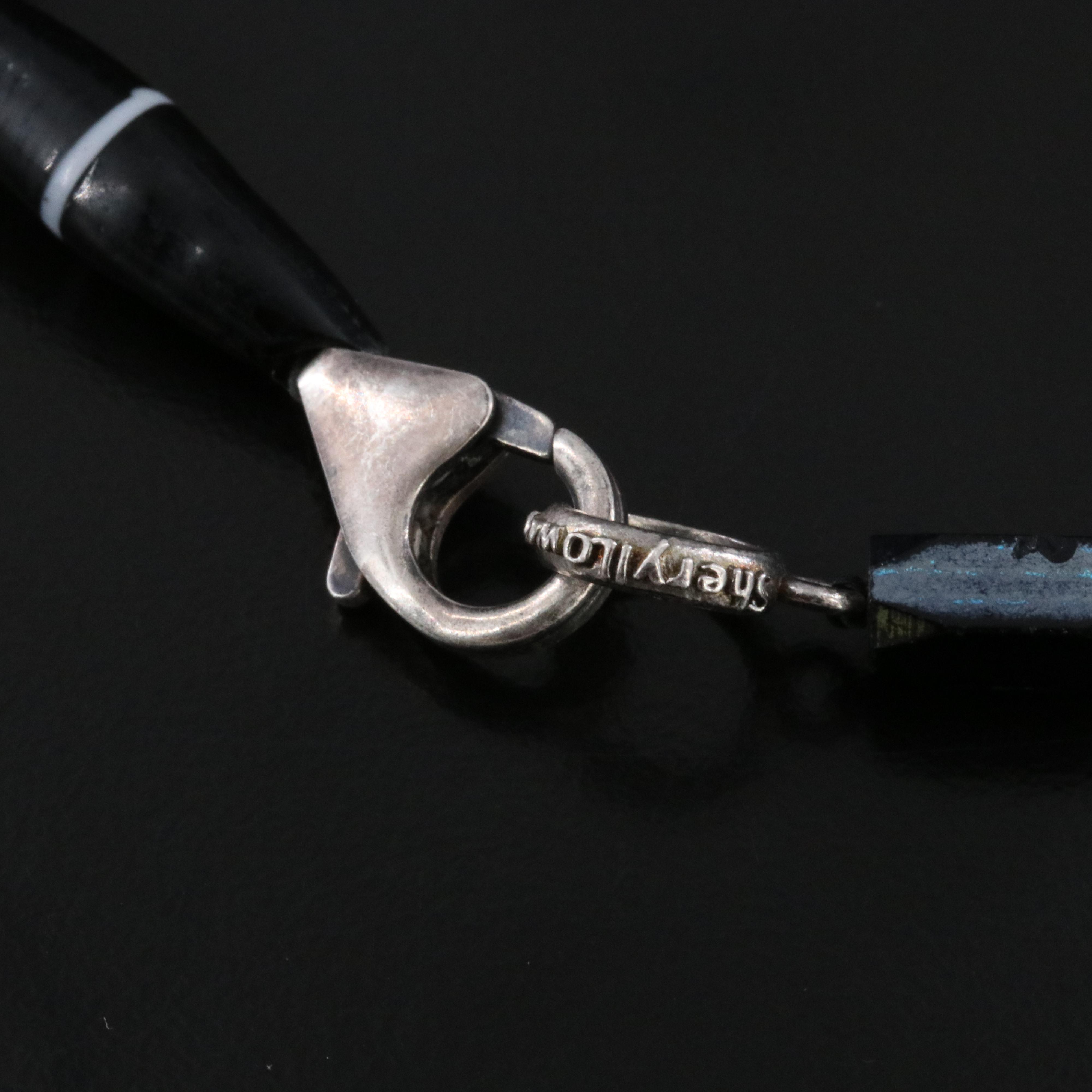 Sheryl Lowe Sterling Trade Bead and Gemstone Necklace with Pavé Diamond Accents